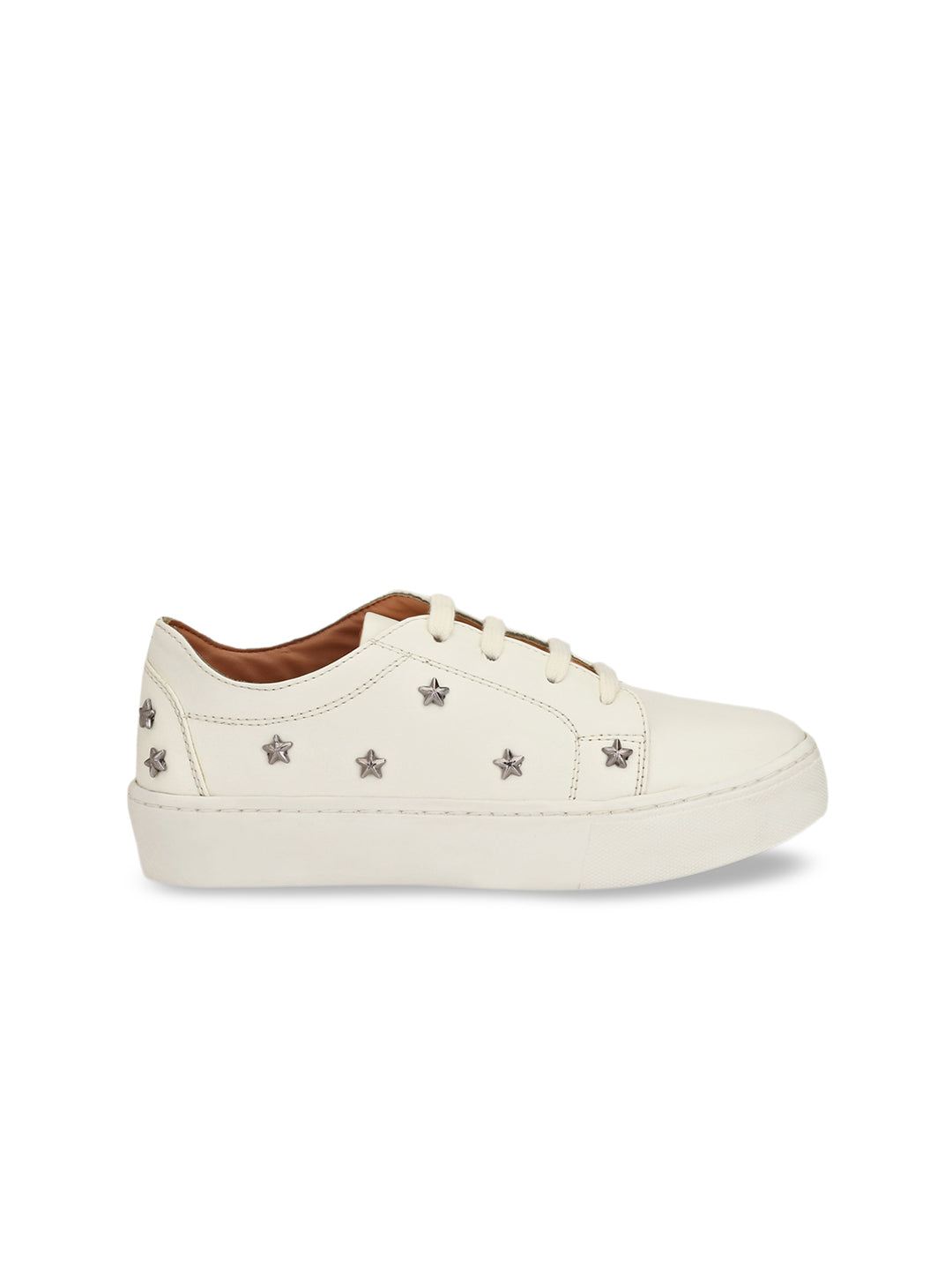 Aady Austin Women White Star studded Lace-Up Sneaker_Shoes (AUS195003)
