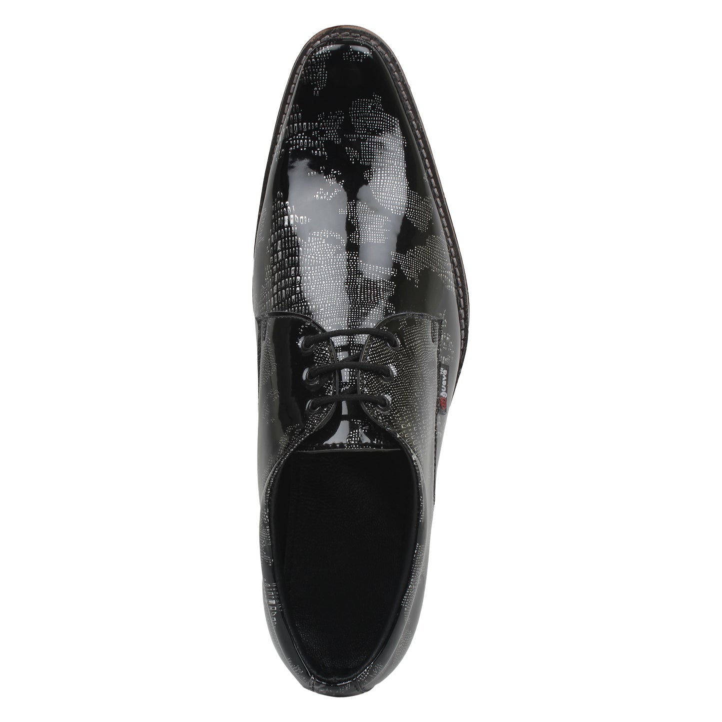 Guava Men's Black Royal Patent Lace-Up Party Formal Shoes
