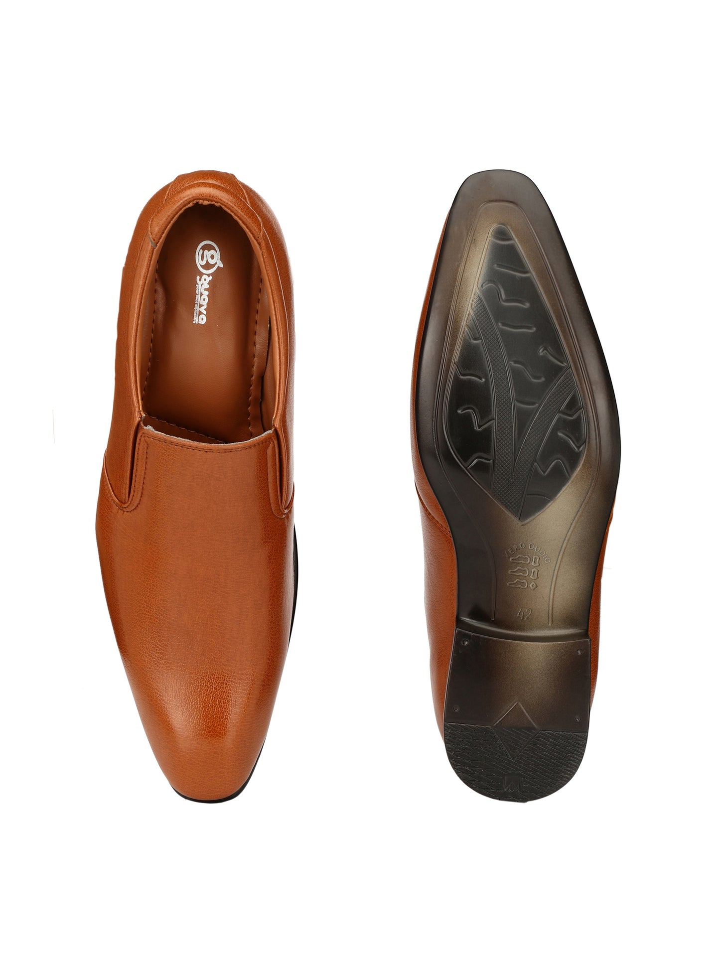 Guava Men's Tan Elegant Slip On Formal Shoes (GV15JA416)