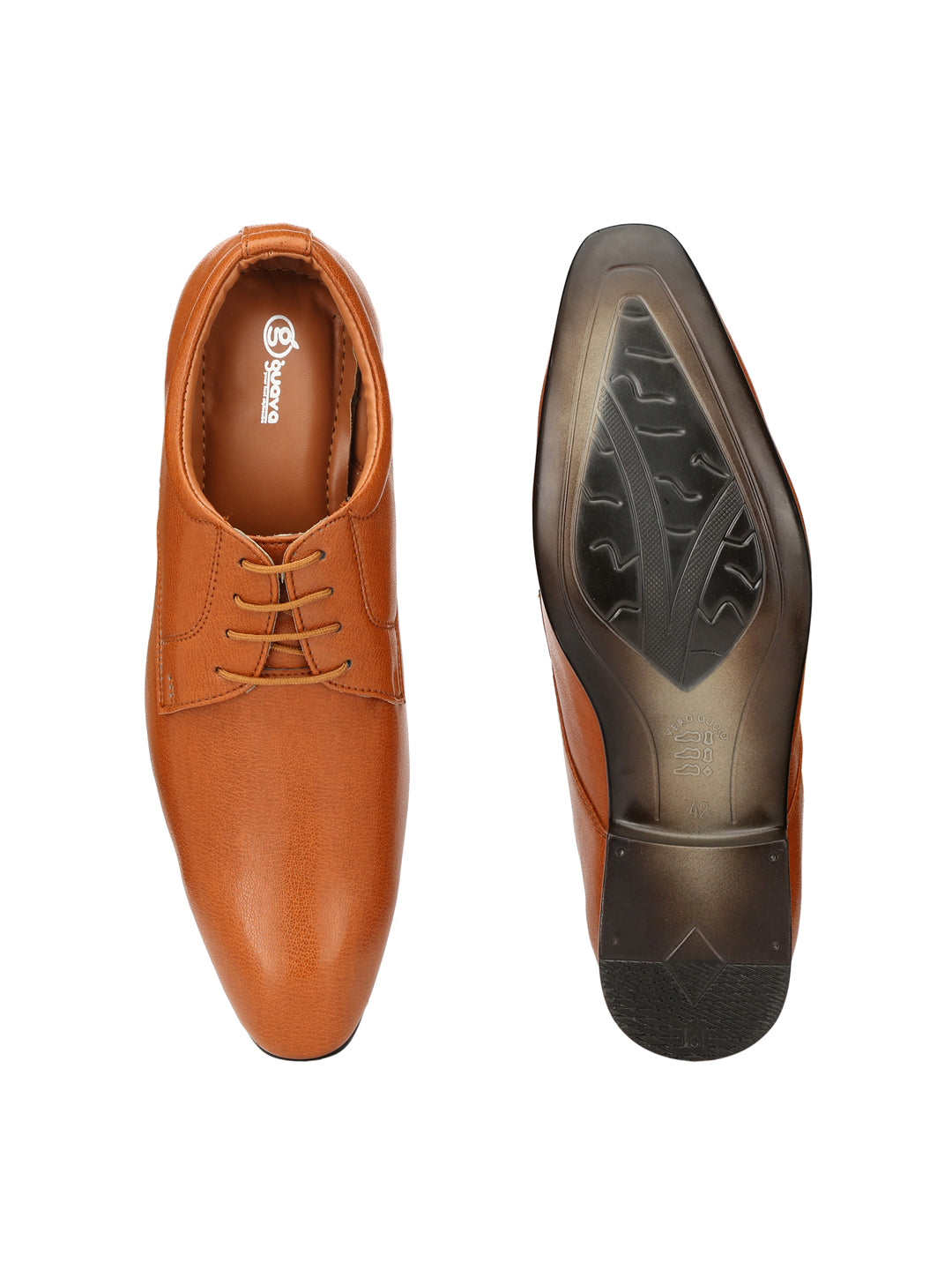 Guava Men's Tan Elegant Lace Up Formal Shoes (GV15JA419)