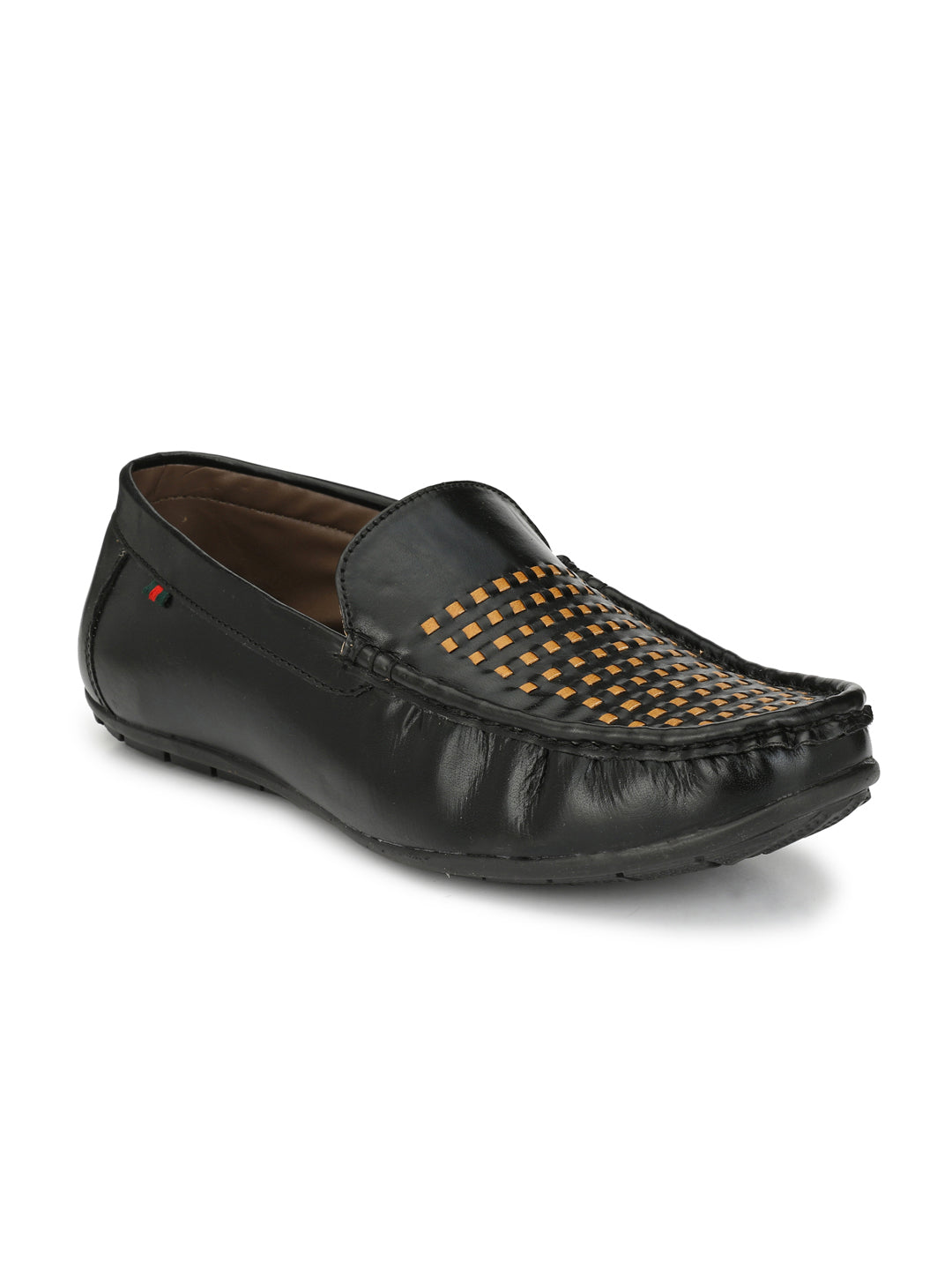 Guava Men's Stylish Black Casual Slip On Driving Loafers (GV15JA445)