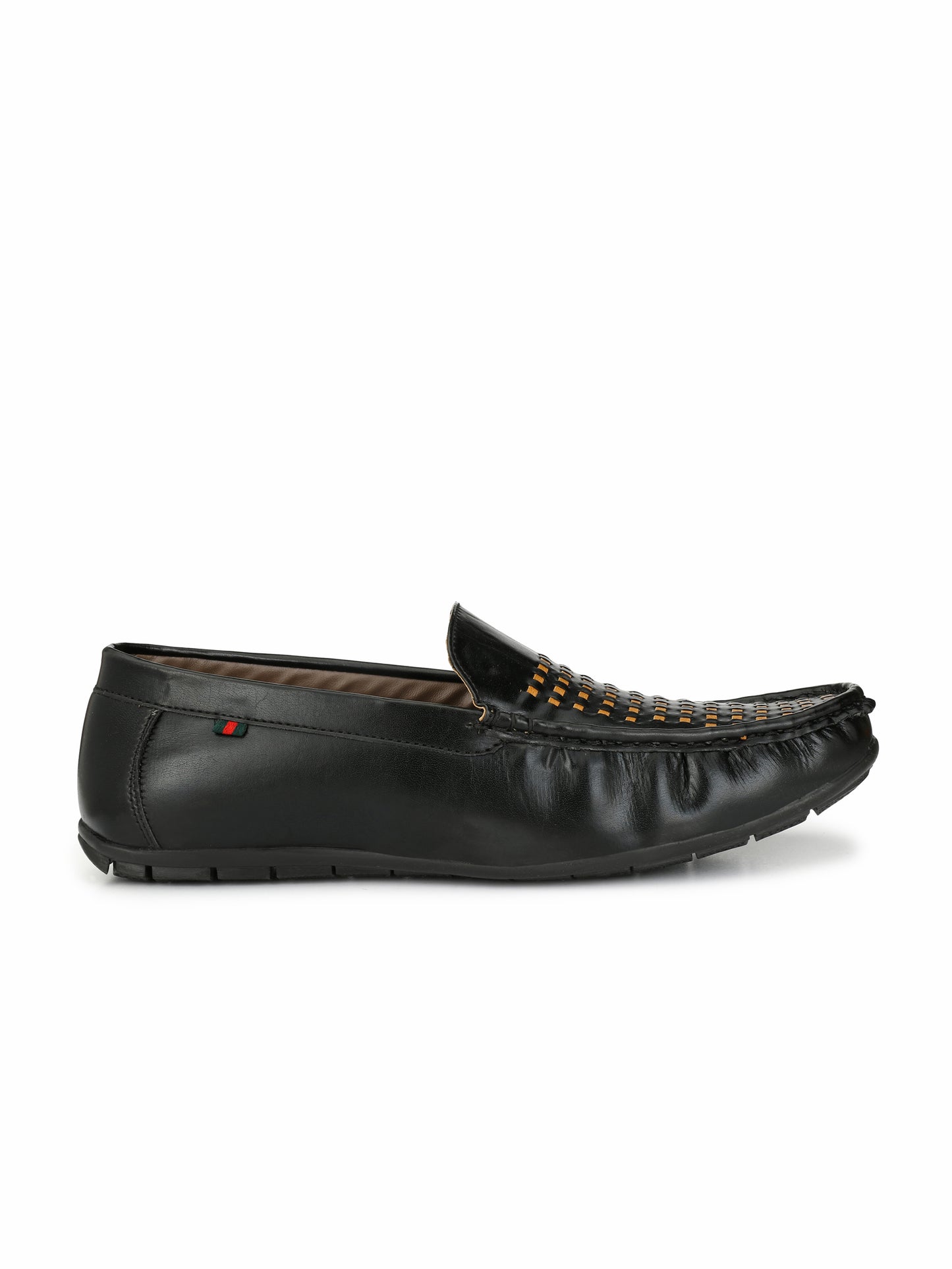 Guava Men's Stylish Black Casual Slip On Driving Loafers (GV15JA445)