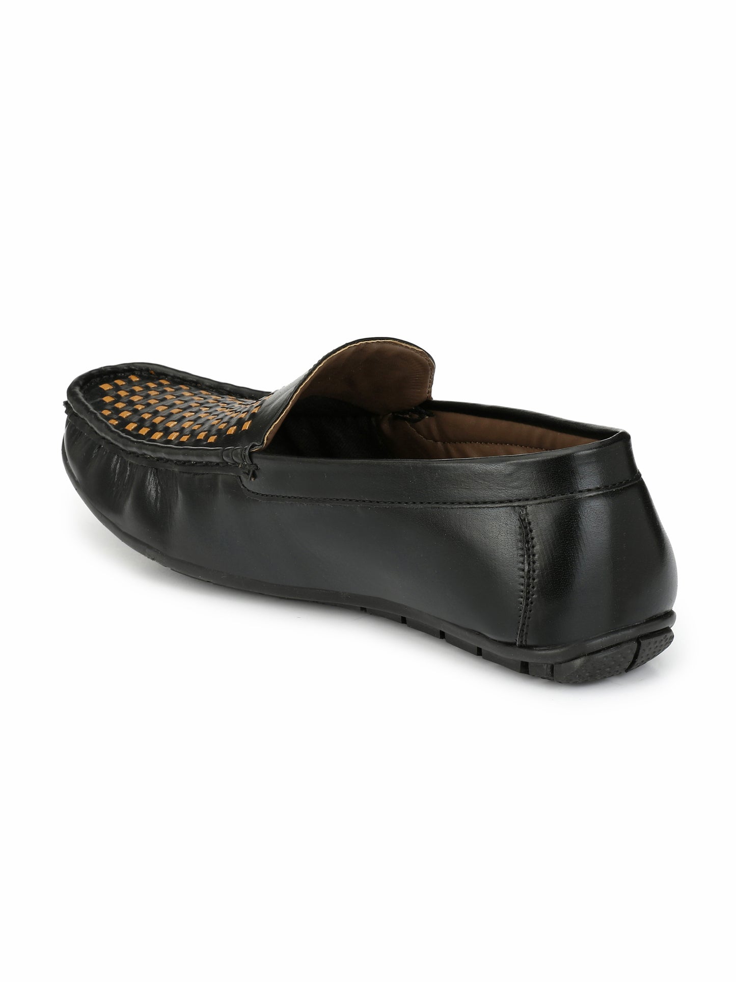 Guava Men's Stylish Black Casual Slip On Driving Loafers (GV15JA445)
