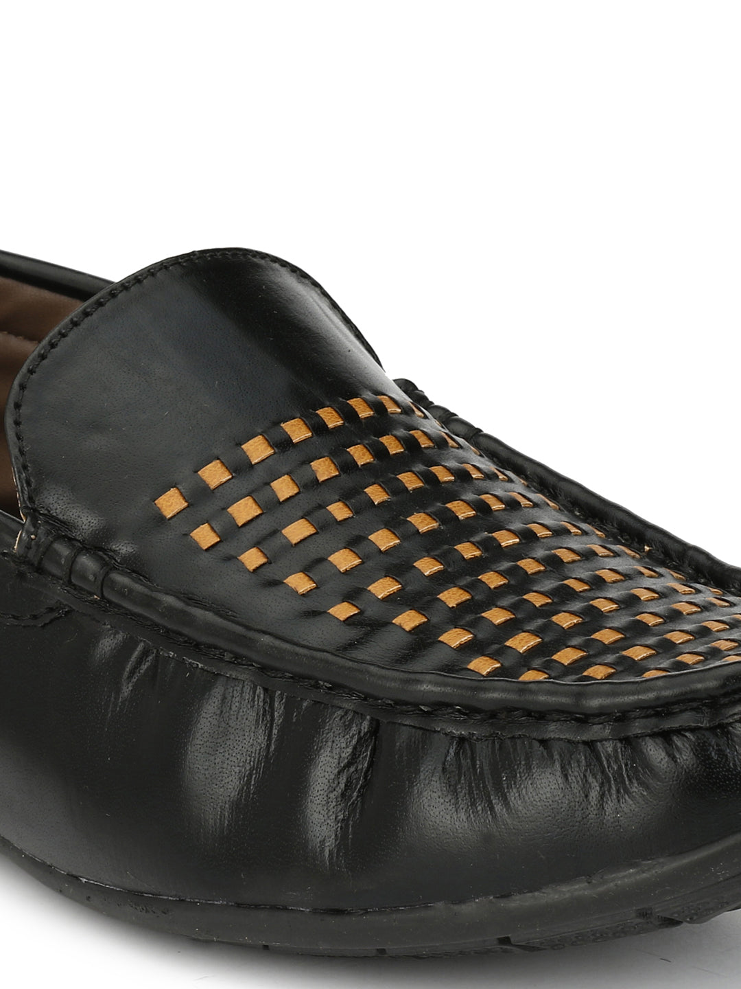 Guava Men's Stylish Black Casual Slip On Driving Loafers (GV15JA445)
