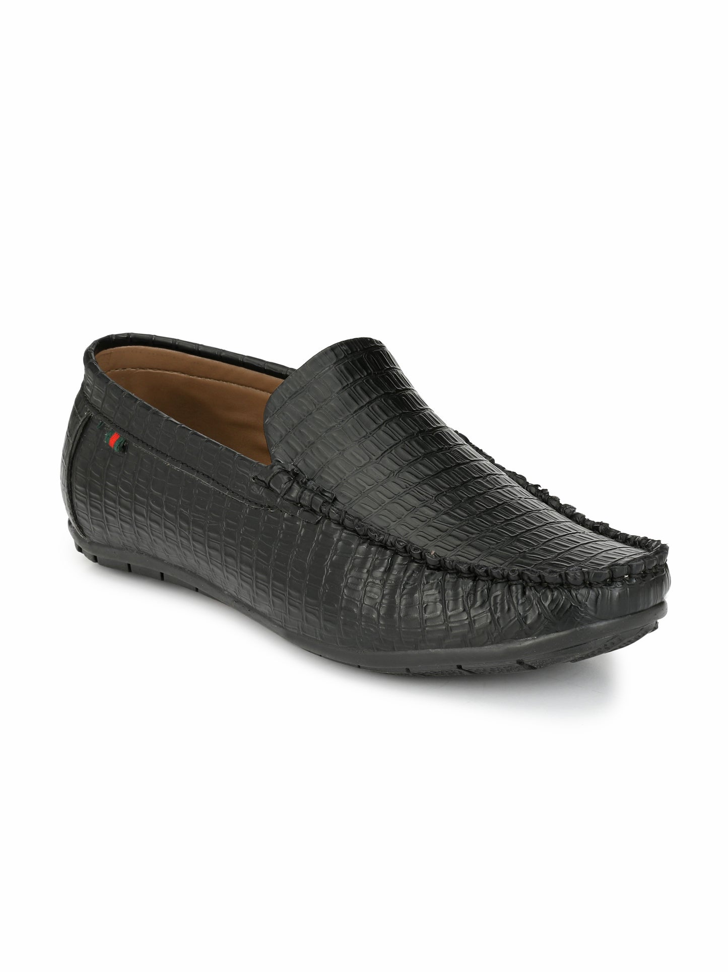 Guava Men's Stylish Black Casual Slip On Driving Loafers (GV15JA450)