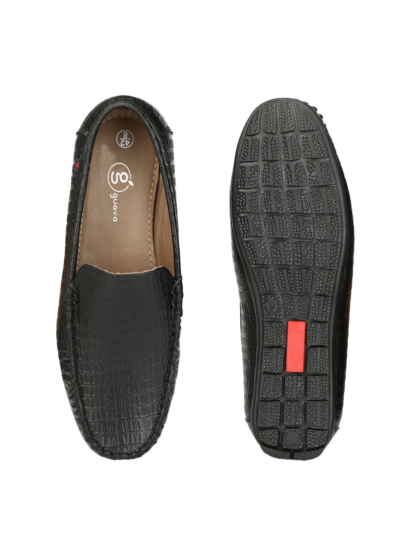 Guava Men's Stylish Black Casual Slip On Driving Loafers (GV15JA450)