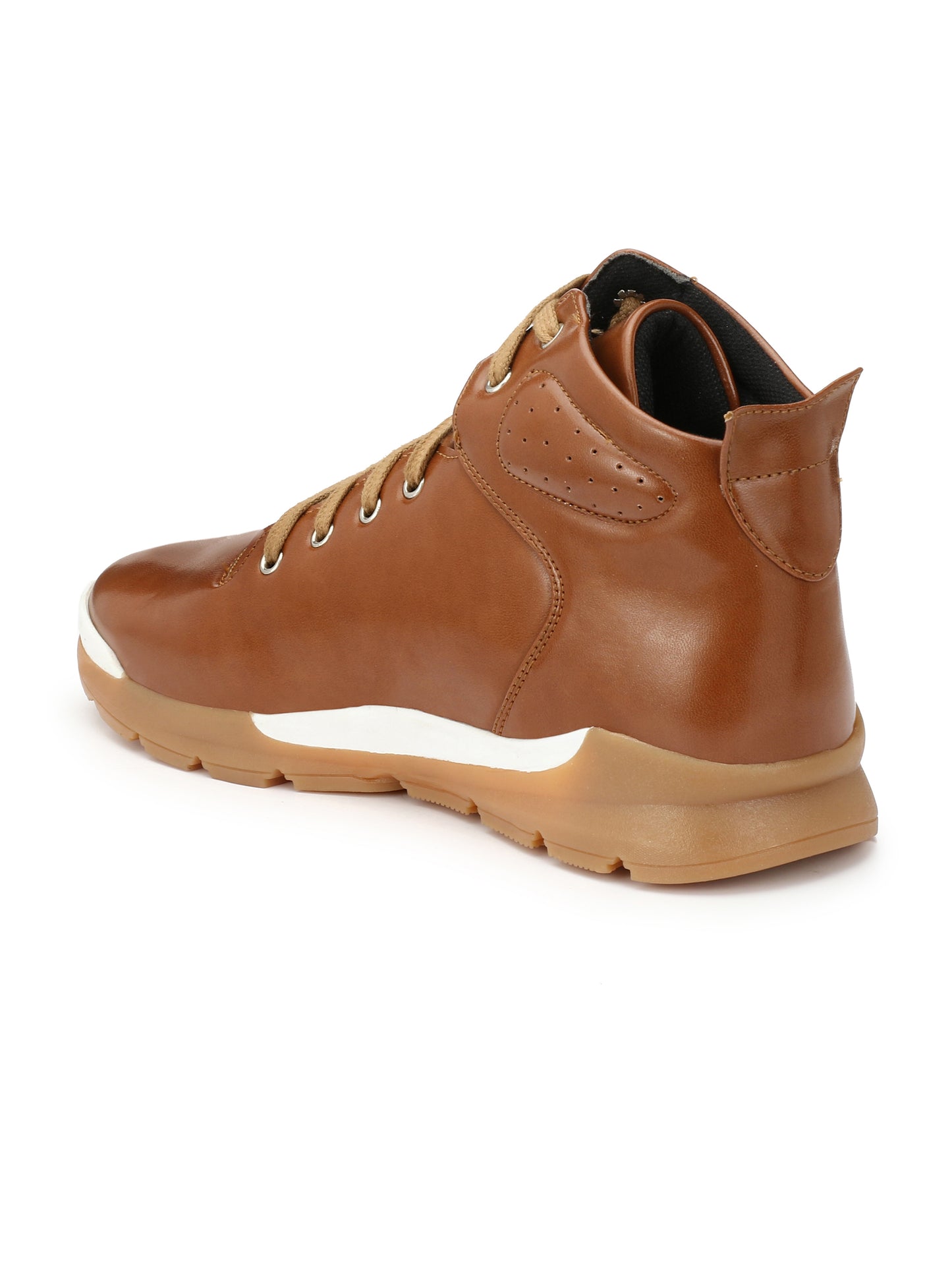 Guava Men's Brown Leather Ankle Lace Up Sneaker (GV15JA459)