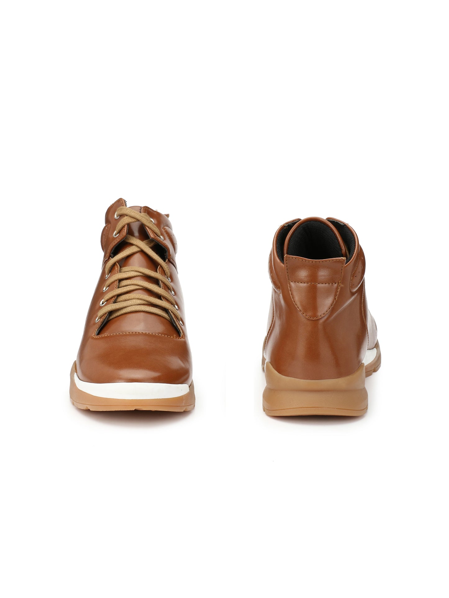 Guava Men's Brown Leather Ankle Lace Up Sneaker (GV15JA459)