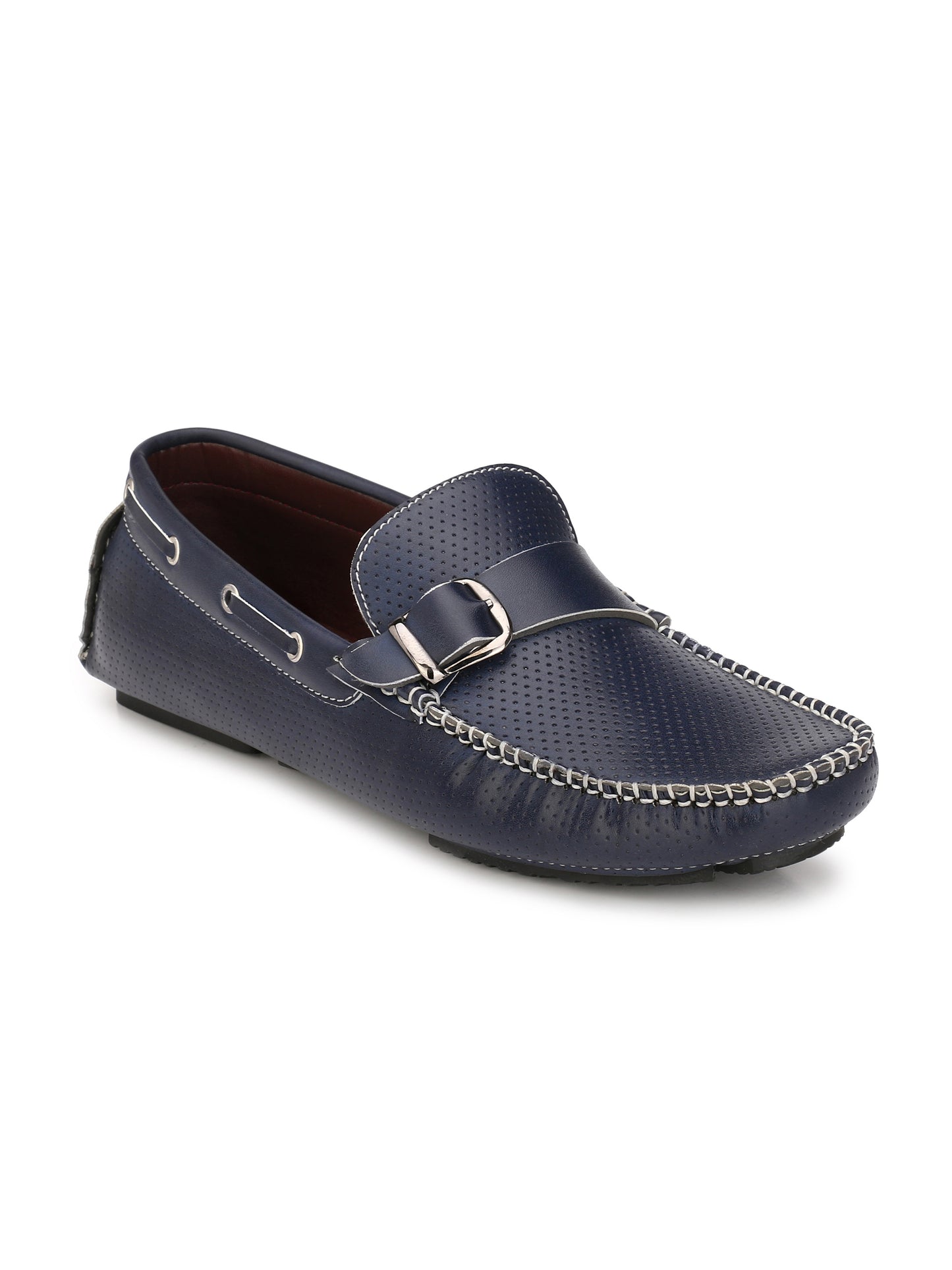 Guava Men's Blue Casual Buckle Slip On Driving Loafers (GV15JA501)