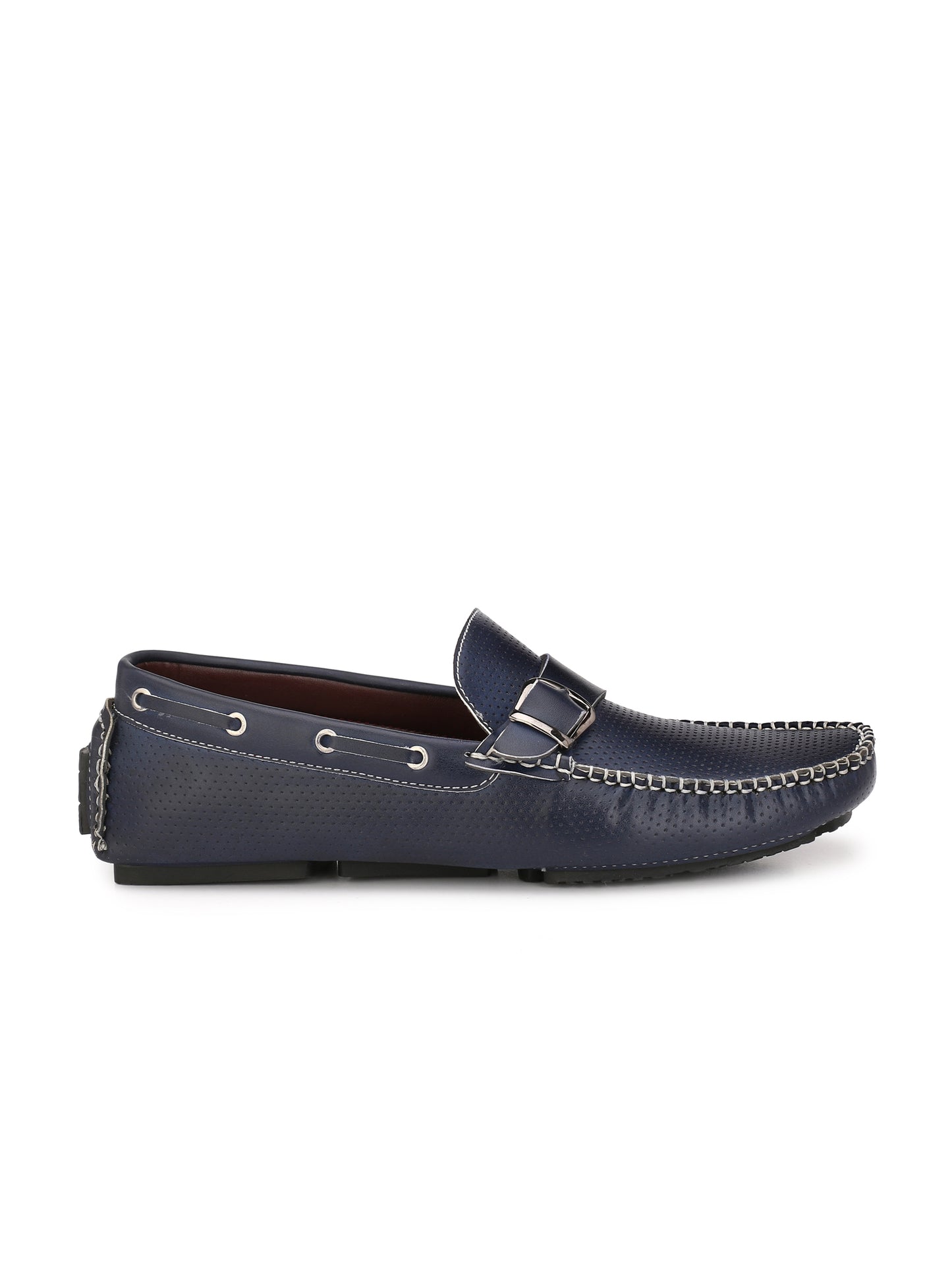 Guava Men's Blue Casual Buckle Slip On Driving Loafers (GV15JA501)