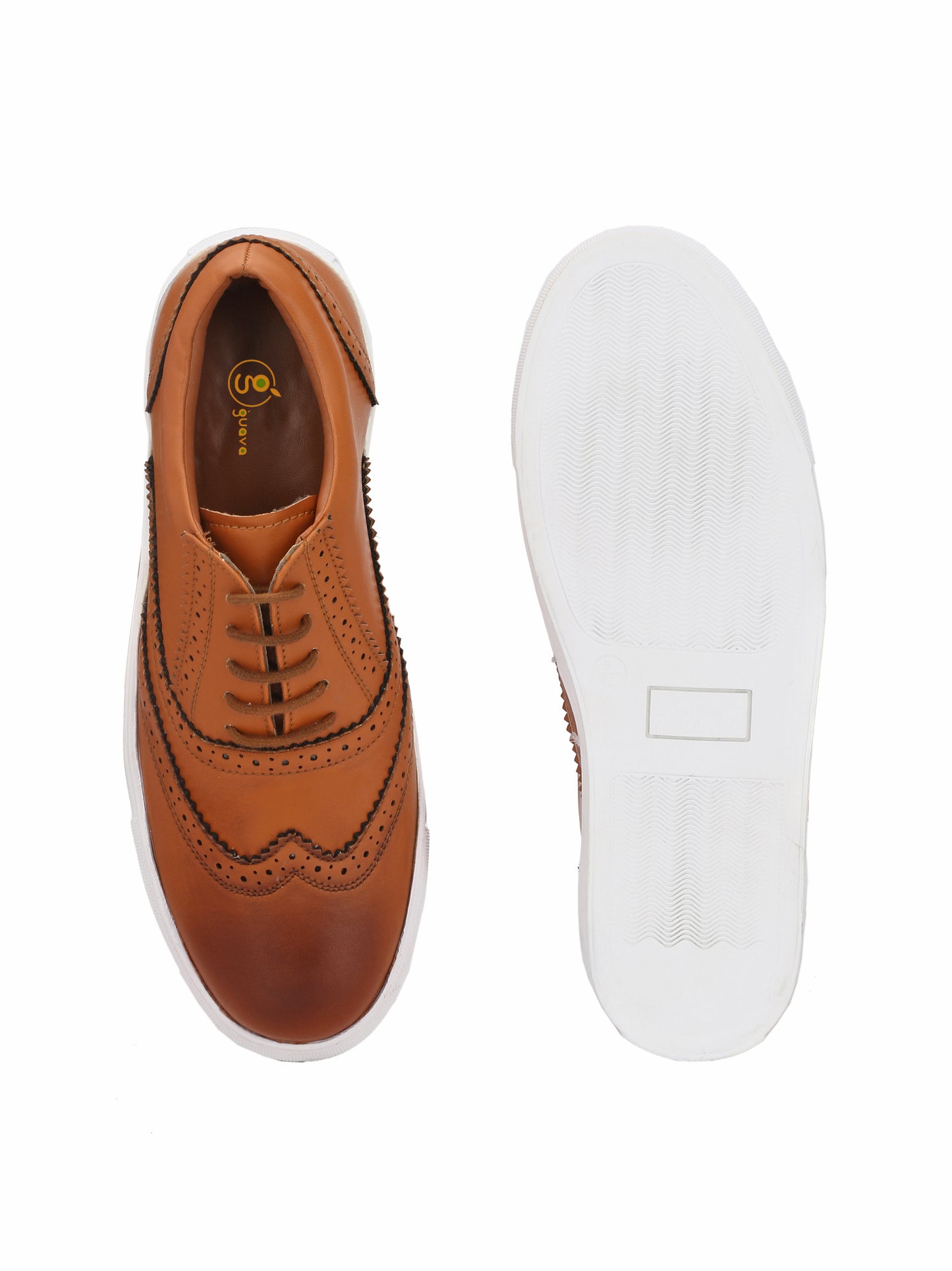 Guava Men's Tan Brogue Lace Up Sneaker (GV15JA520)