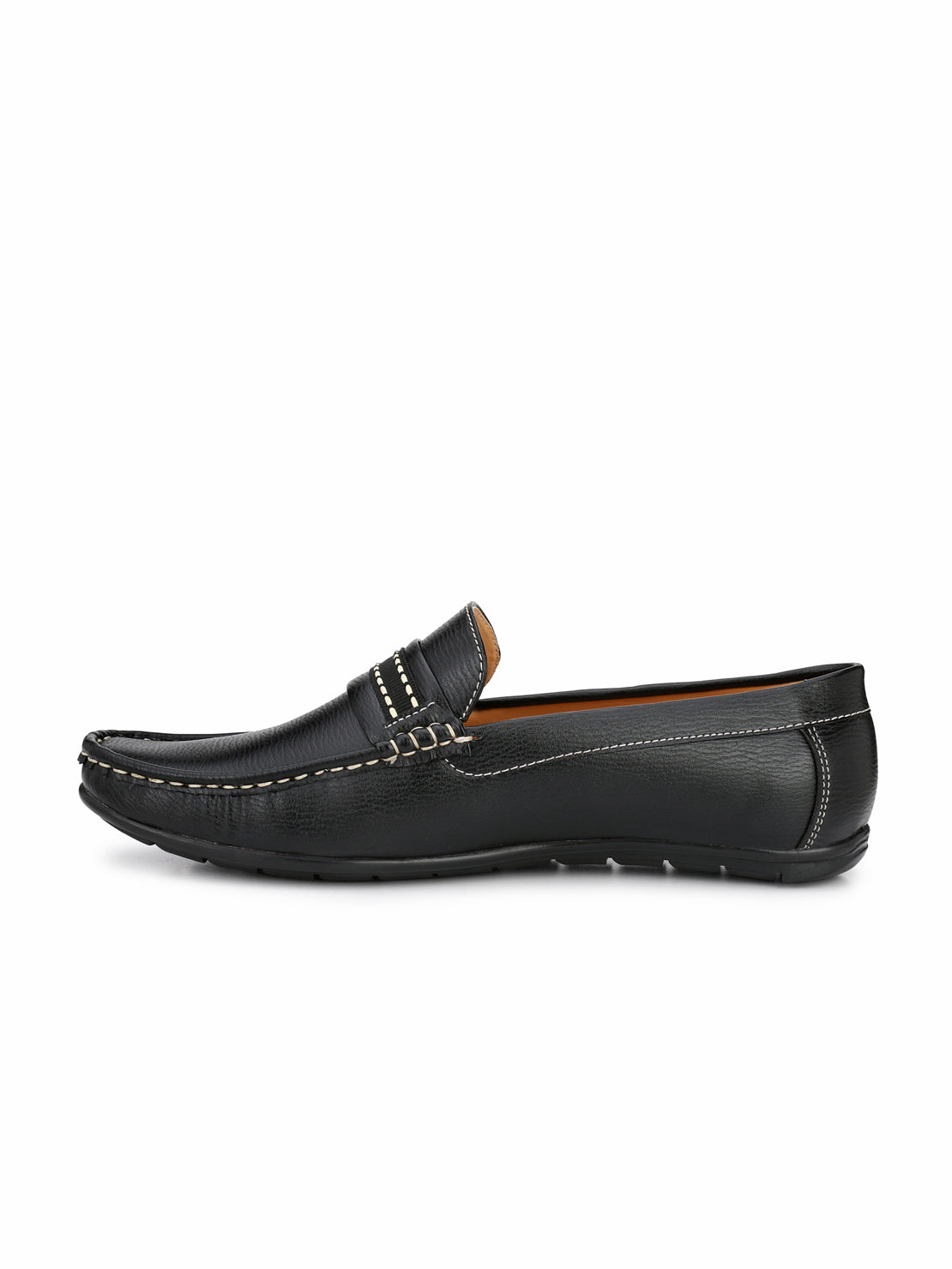 Guava Men's Black Casual Slip On Driving Loafers (GV15JA569)