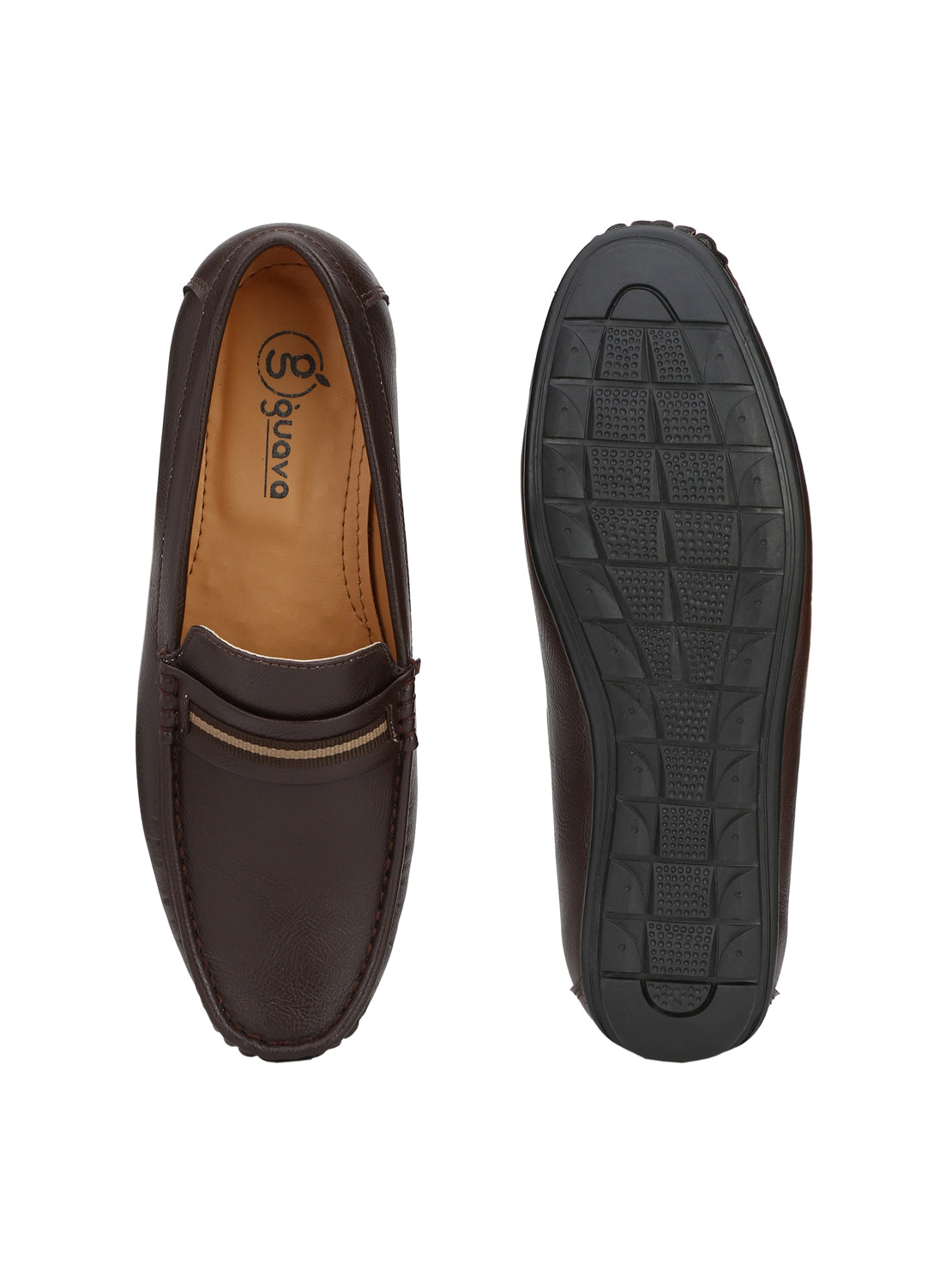 Guava Men's Brown Casual Slip On Driving Loafers (GV15JA570)