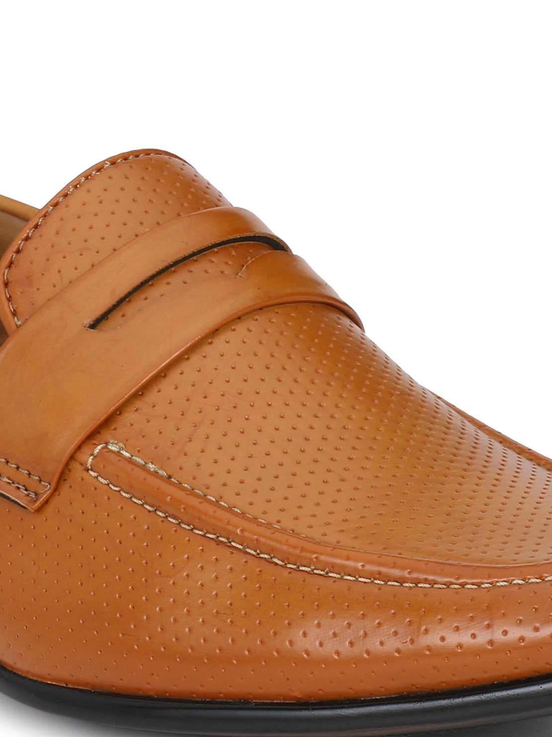 Guava Men's Beige Penny Slip On Formal Shoes (GV15JA579)