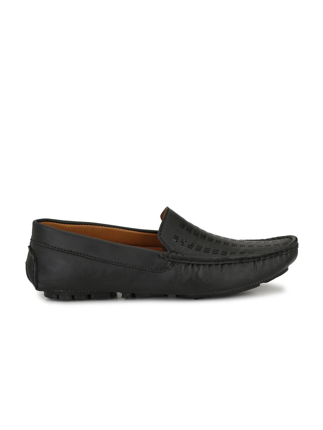 Guava Men's Black Casual Slip On Driving Loafers (GV15JA605)