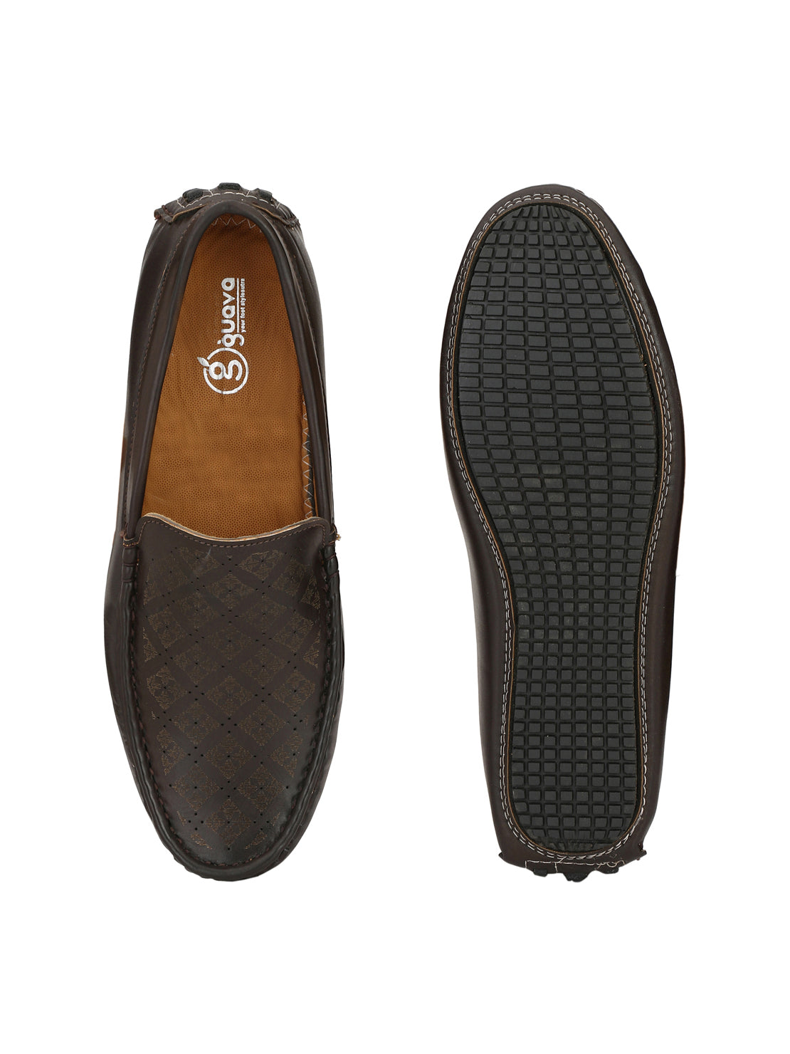 Guava Men's Brown Casual Slip On Driving Loafers (GV15JA607)