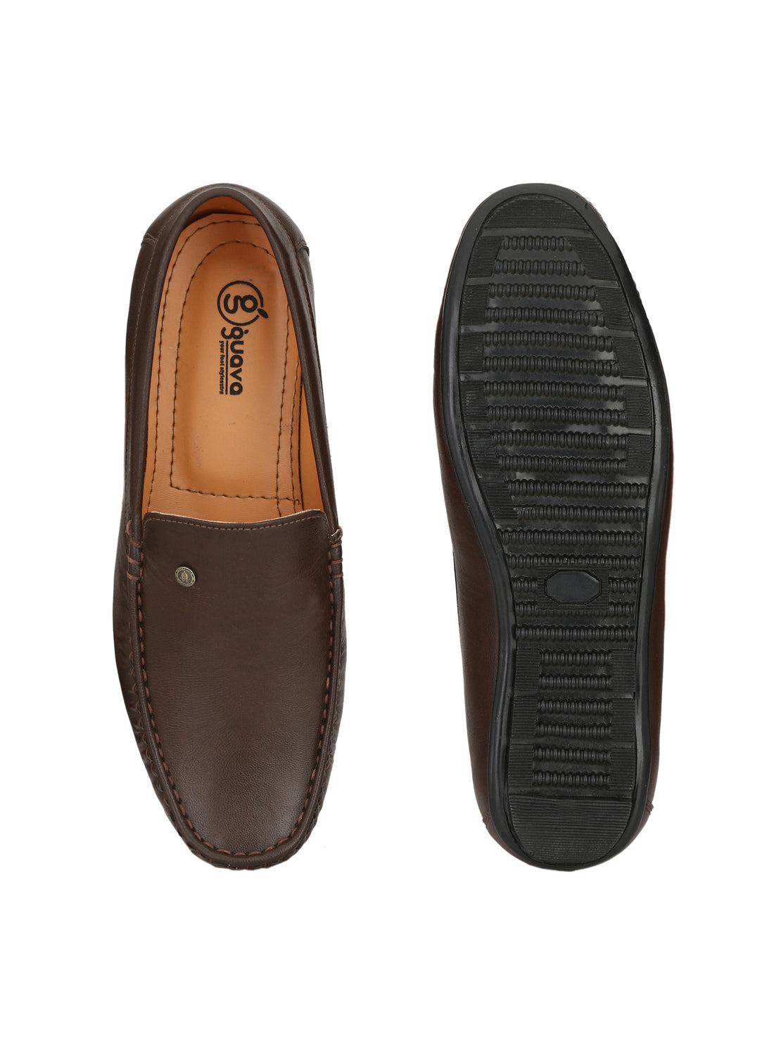 Guava Men's Brown Casual Slip On Driving Loafers (GV15JA611)