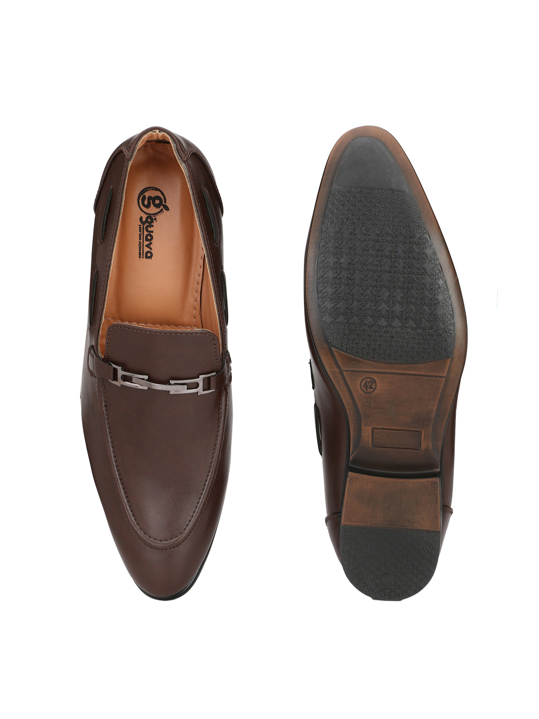 Guava Men's Brown Penny Slip On Formal Shoes (GV15JA624)