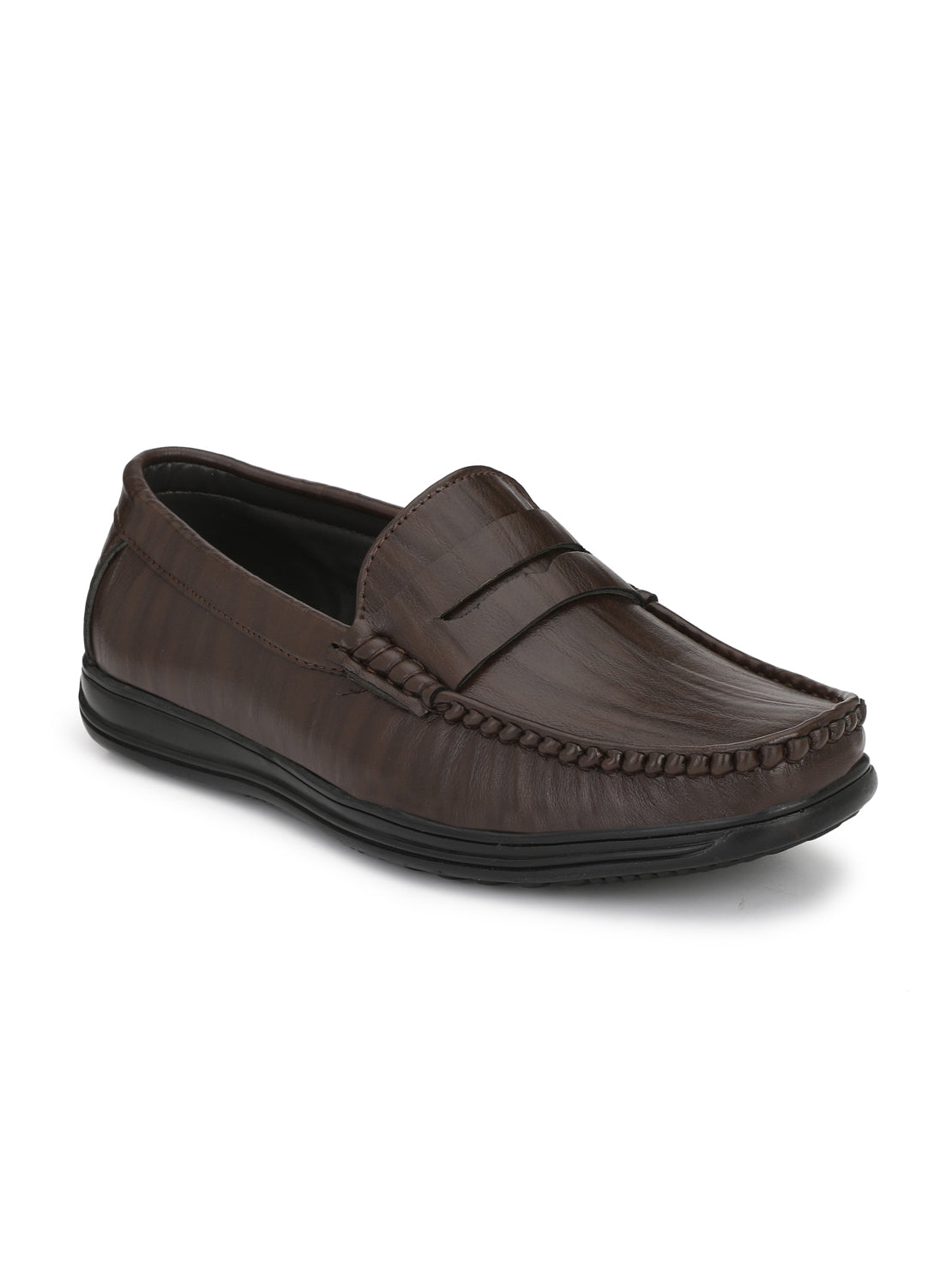 Guava Men's Brown Stylish Slip On Driving Loafers (GV15JA643)