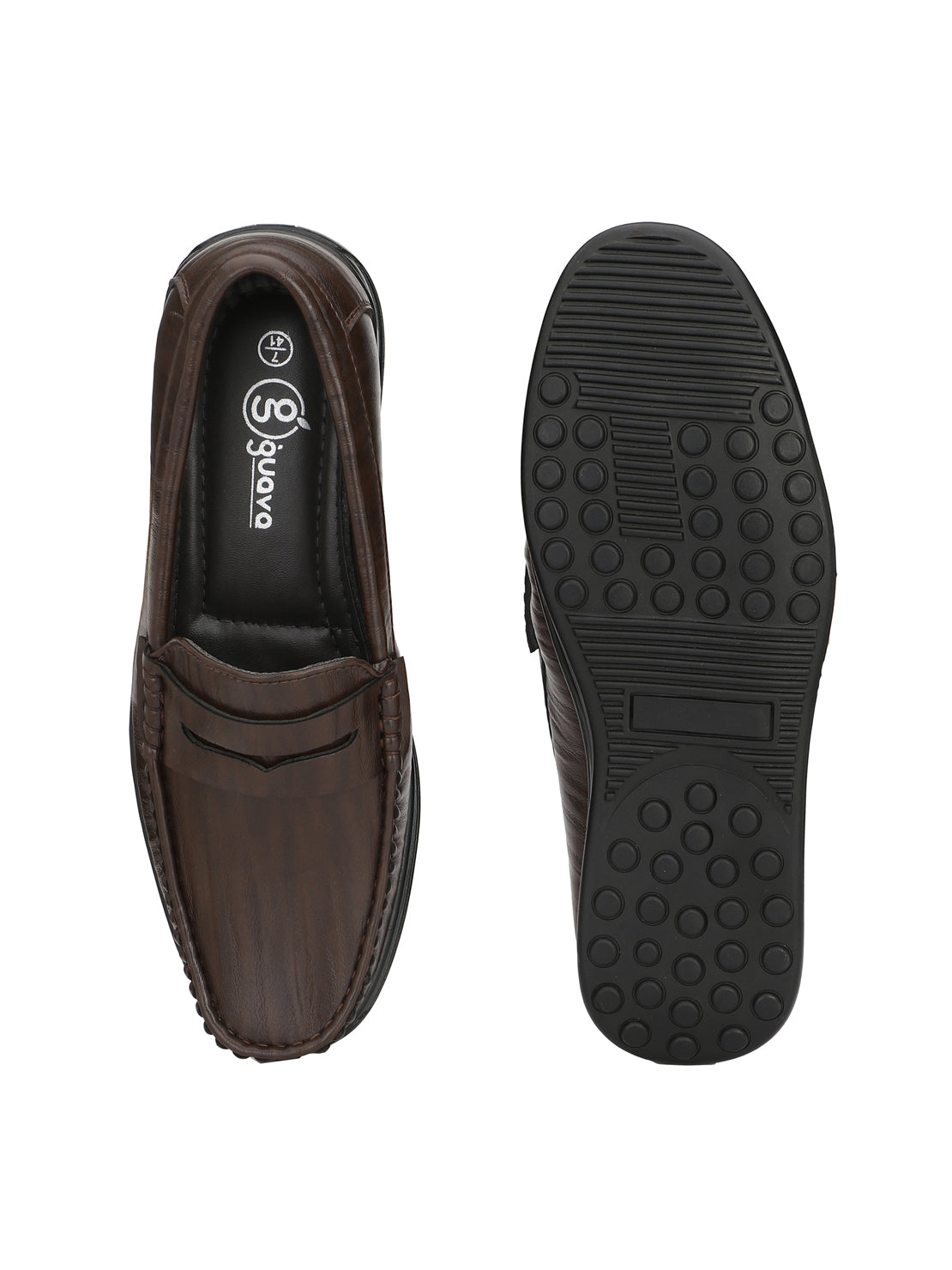 Guava Men's Brown Stylish Slip On Driving Loafers (GV15JA643)
