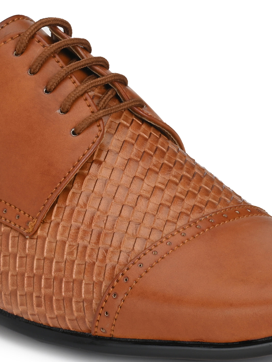 Guava Men's Tan Derby Lace Up Formal Shoes (GV15JA662)