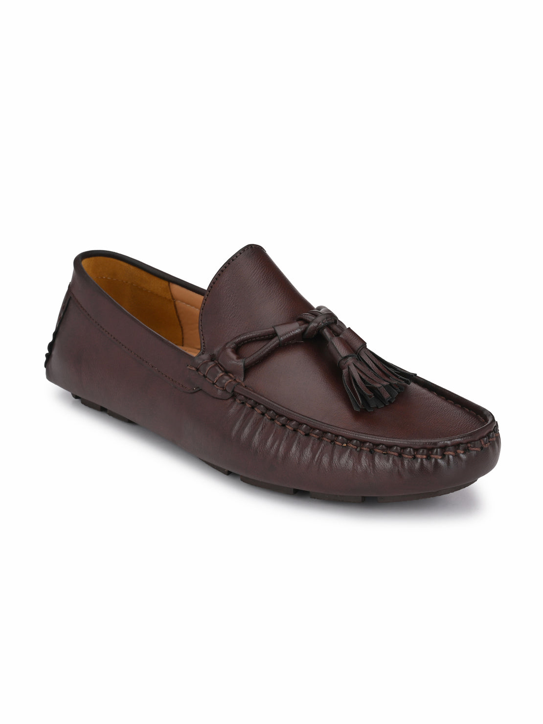 Guava Men's Brown Stylish Slip On Driving Loafers (GV15JA672)