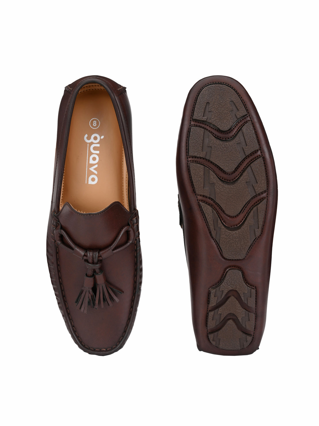 Guava Men's Brown Stylish Slip On Driving Loafers (GV15JA672)