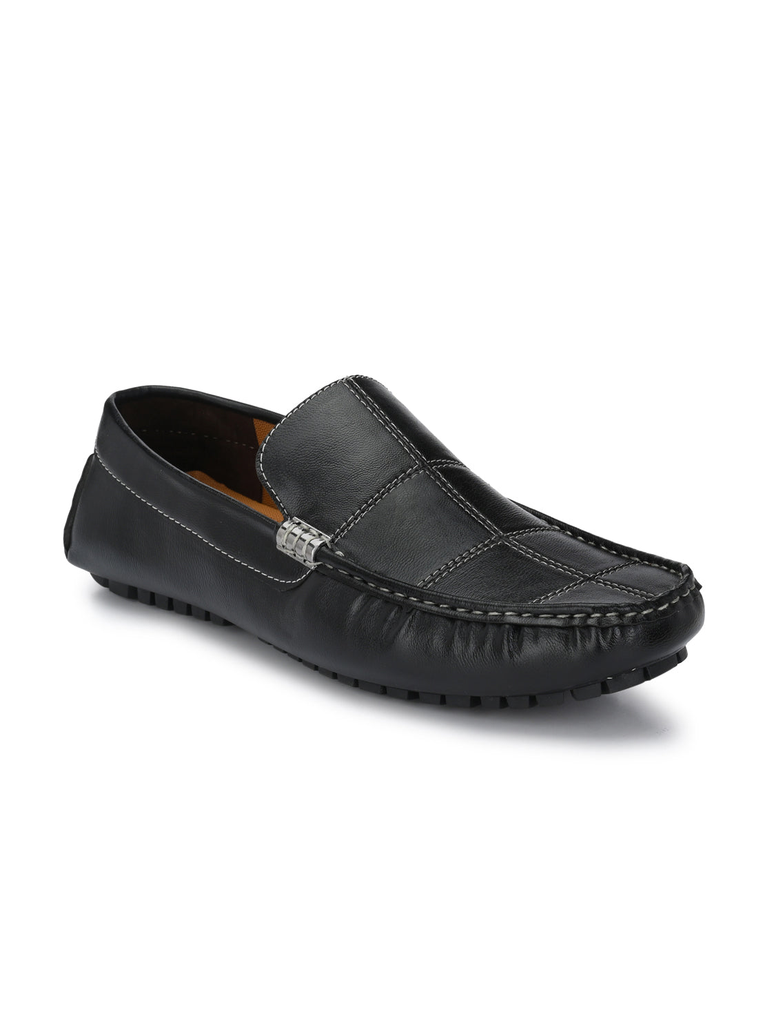 Guava Men's Black Stylish Slip On Driving Loafers (GV15JA674)