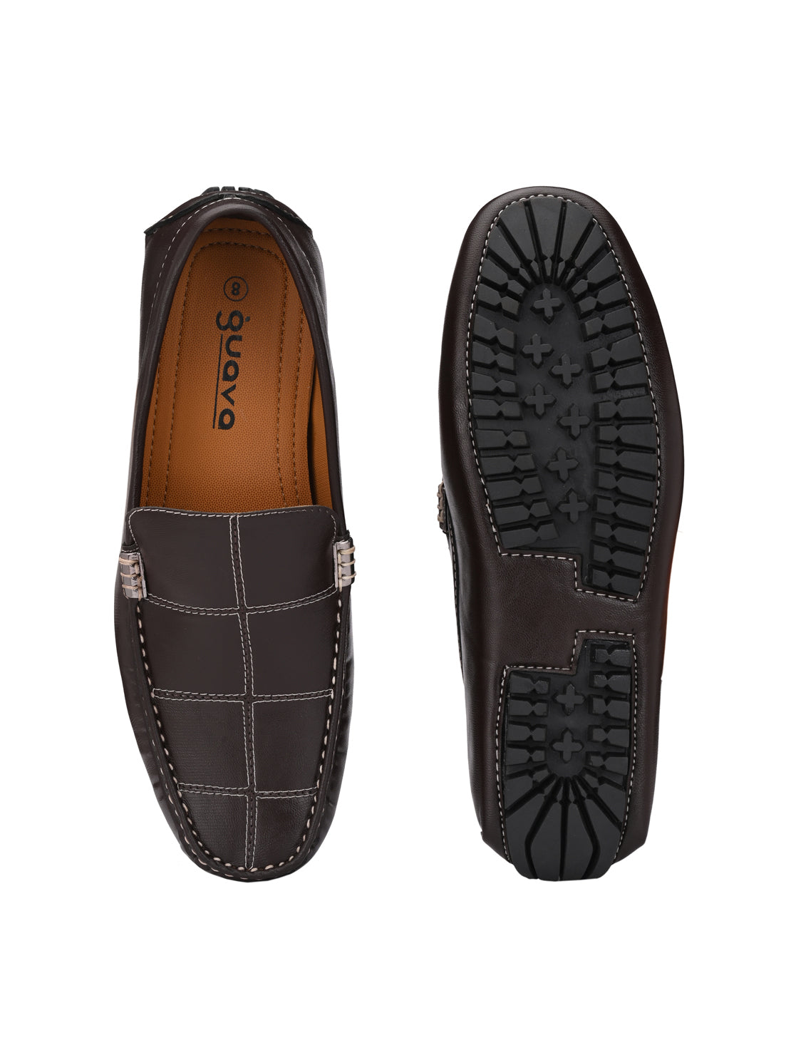 Guava Men's Brown Stylish Slip On Driving Loafers (GV15JA675)