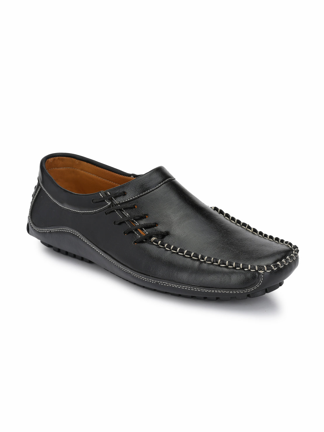 Guava Men's Black Stylish Slip On Driving Loafers (GV15JA677)