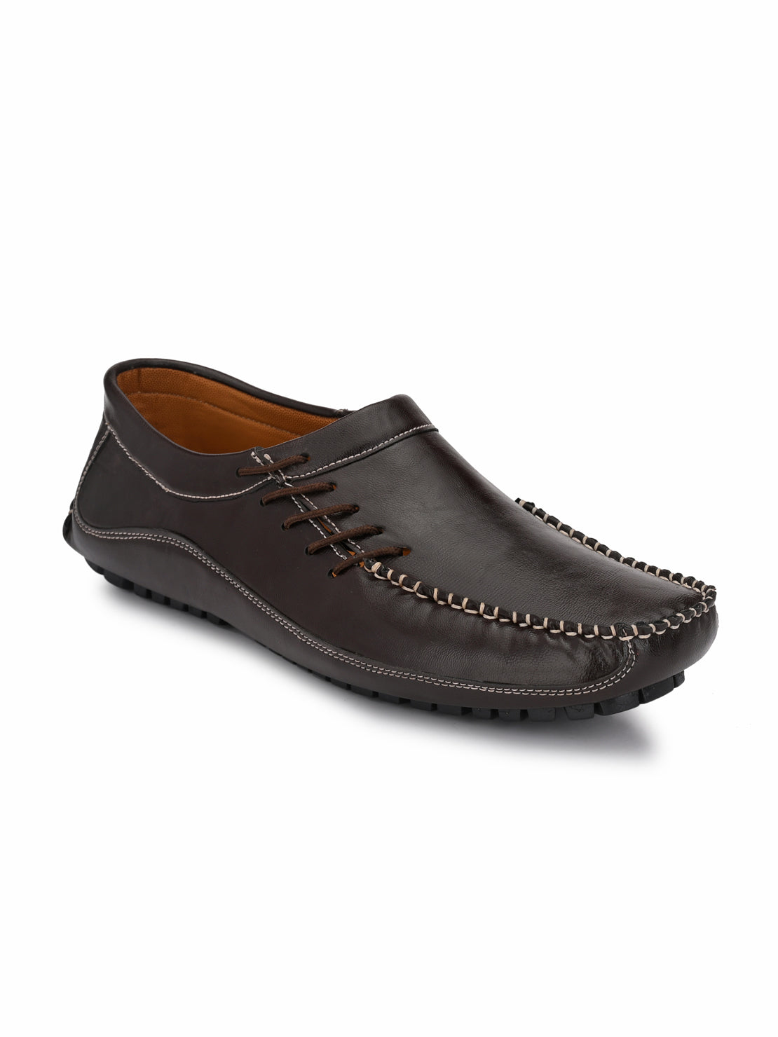 Guava Men's Brown Stylish Slip On Driving Loafers (GV15JA678)