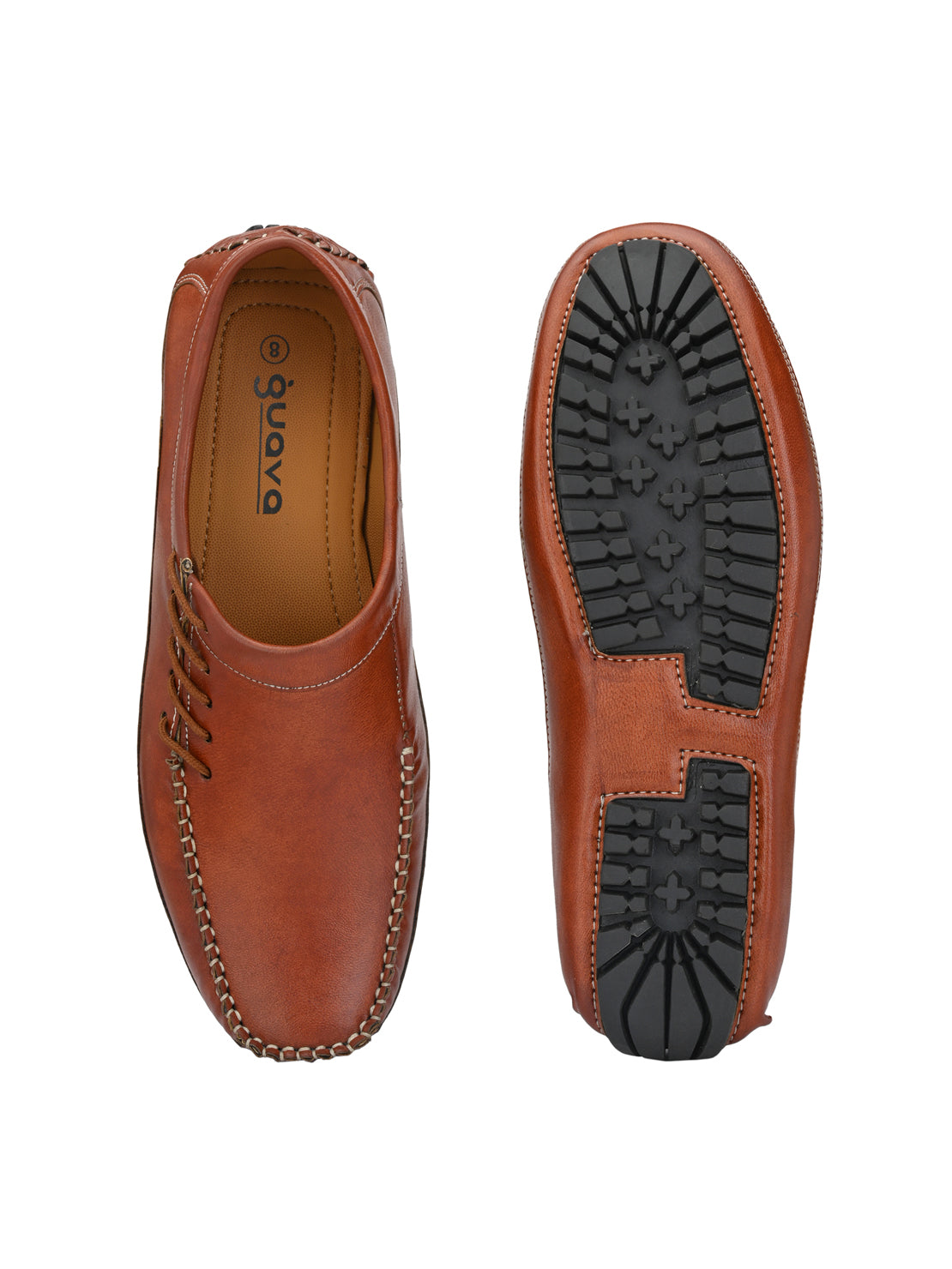 Guava Men's Tan Stylish Slip On Driving Loafers (GV15JA679)