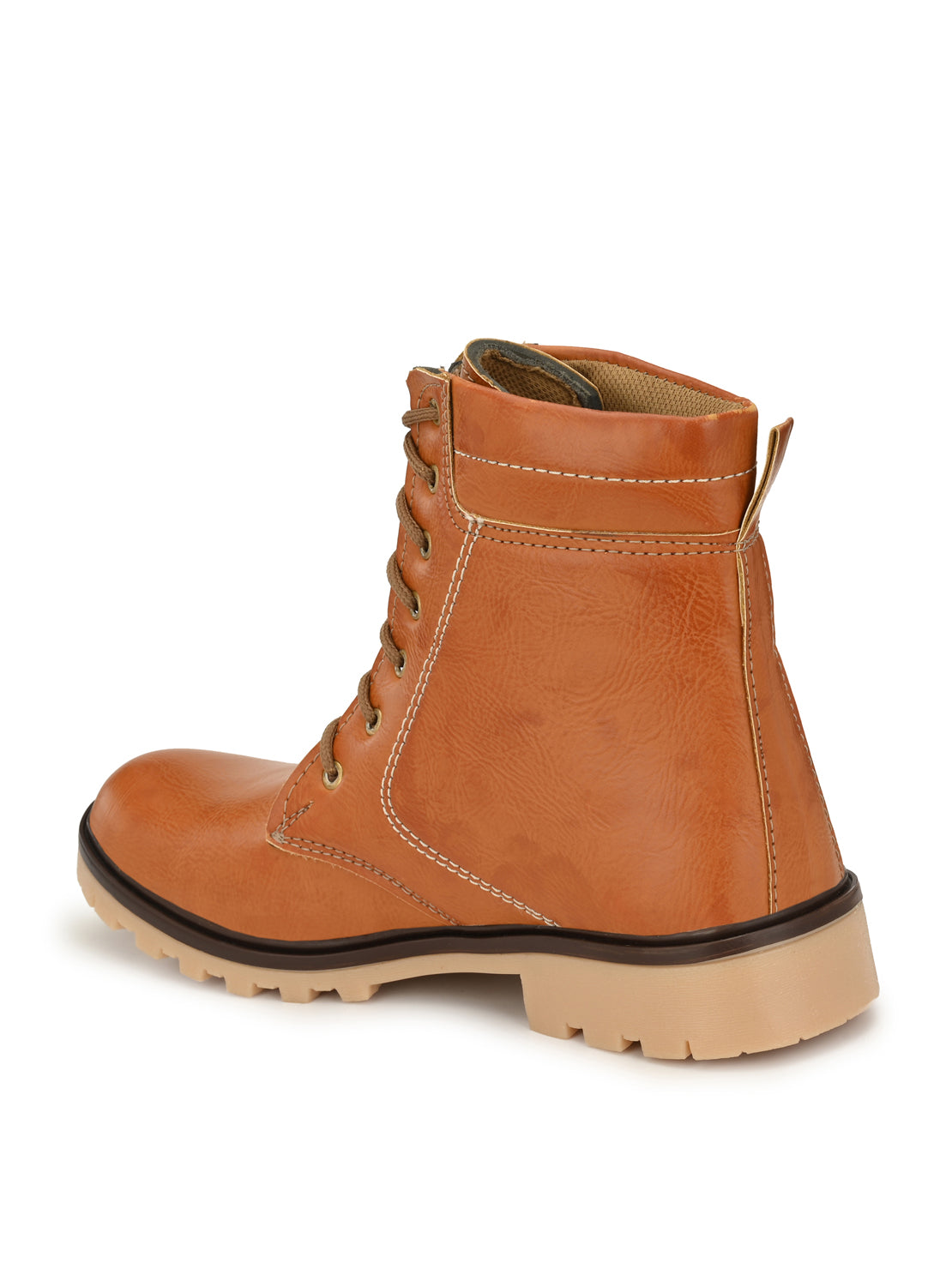 Guava Men's Mustard Plain derby Boots (GV15JA682)