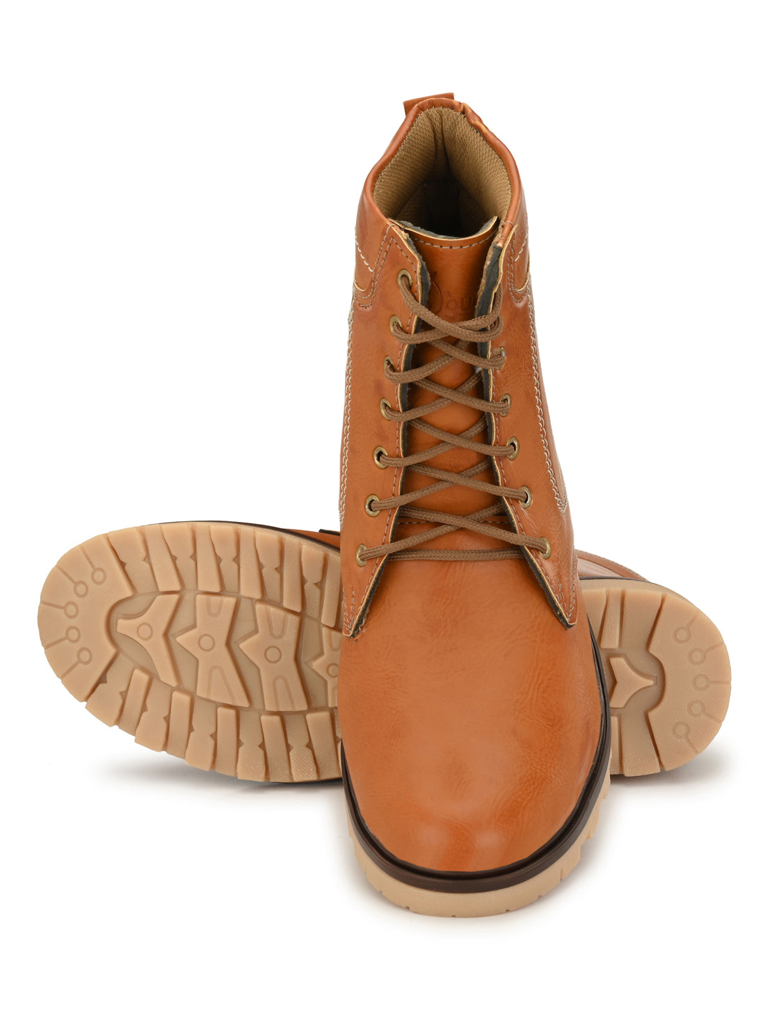 Guava Men's Mustard Plain derby Boots (GV15JA682)