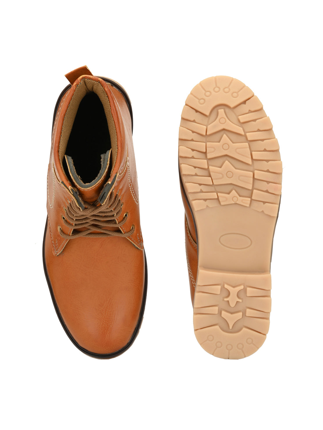 Guava Men's Mustard Plain derby Boots (GV15JA682)