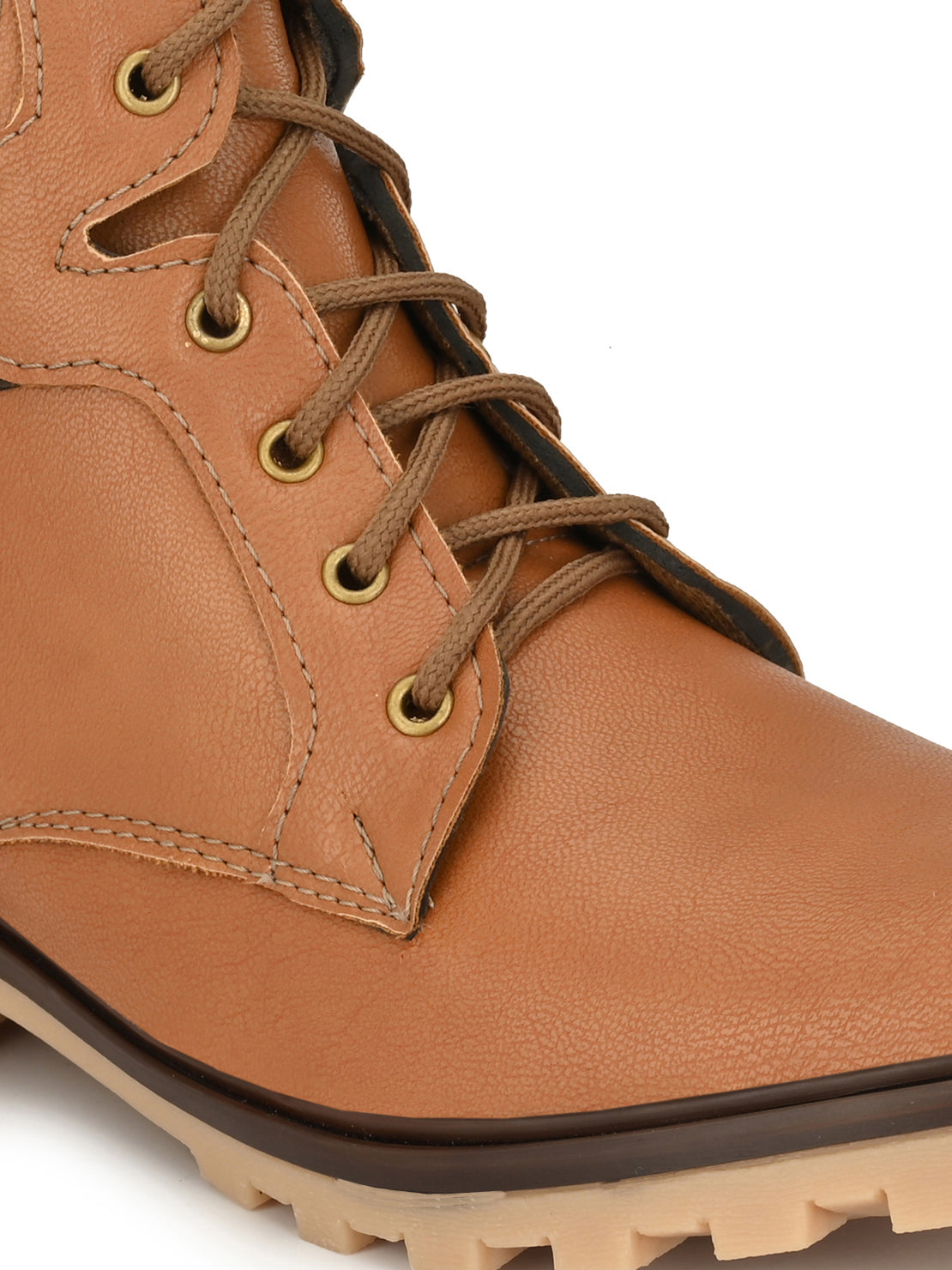Guava Men's Tan Plain derby Boots (GV15JA684)