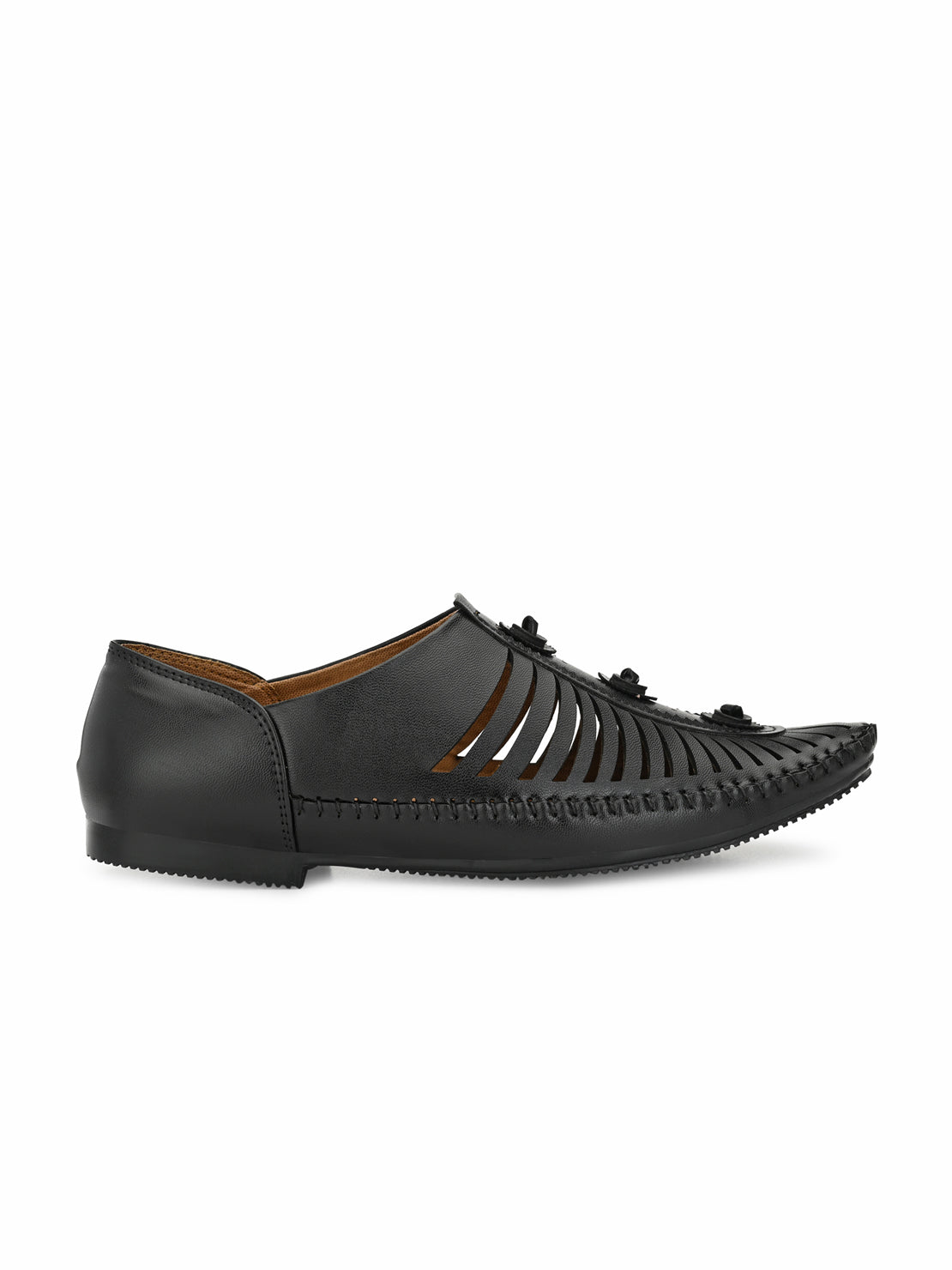 Guava Men's Black Stylish Slip On Loafers (GV15JA690)