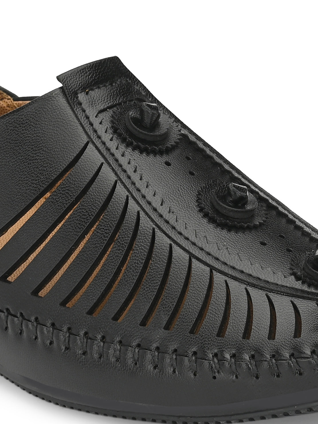 Guava Men's Black Stylish Slip On Loafers (GV15JA690)