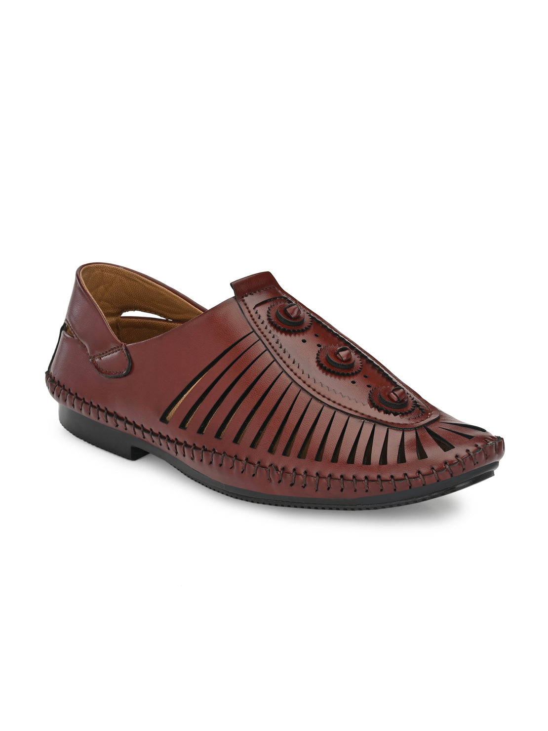 Guava Men's Black Stylish Slip On Driving Loafers (GV15JA691)