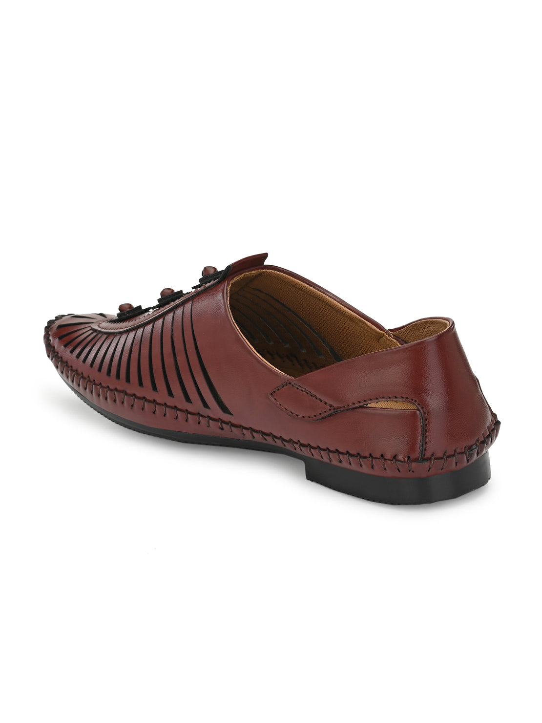 Guava Men's Black Stylish Slip On Driving Loafers (GV15JA691)