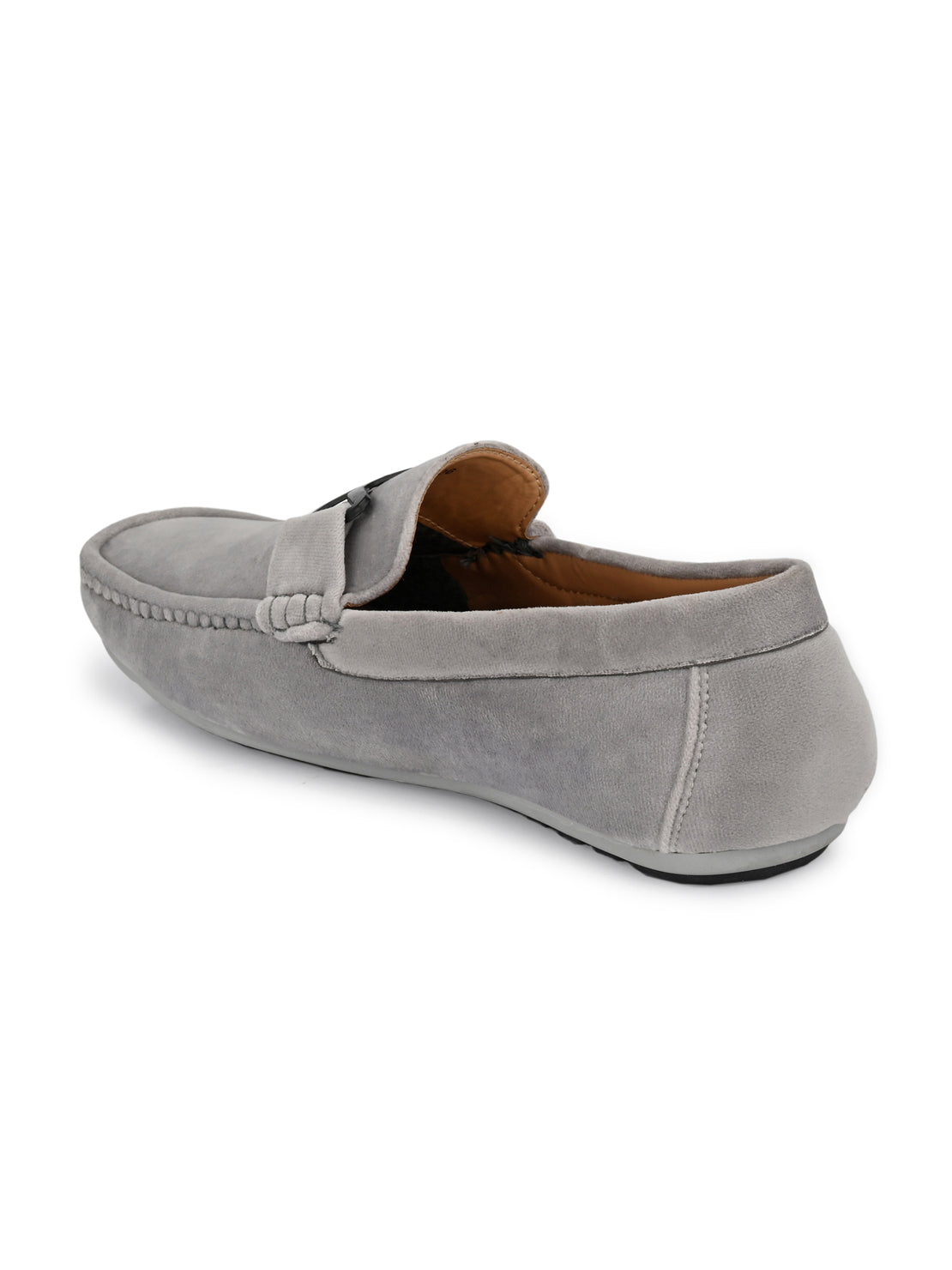 Guava Men's Grey Charming Velvet Slip On Loafers (GV15JA724)