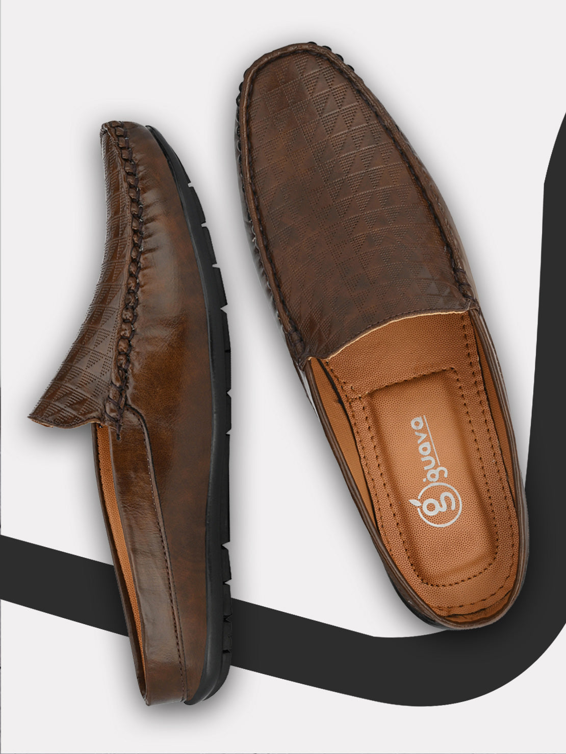 Guava Men's Brown Casual Mule Slip On Loafers (GV15JA730)