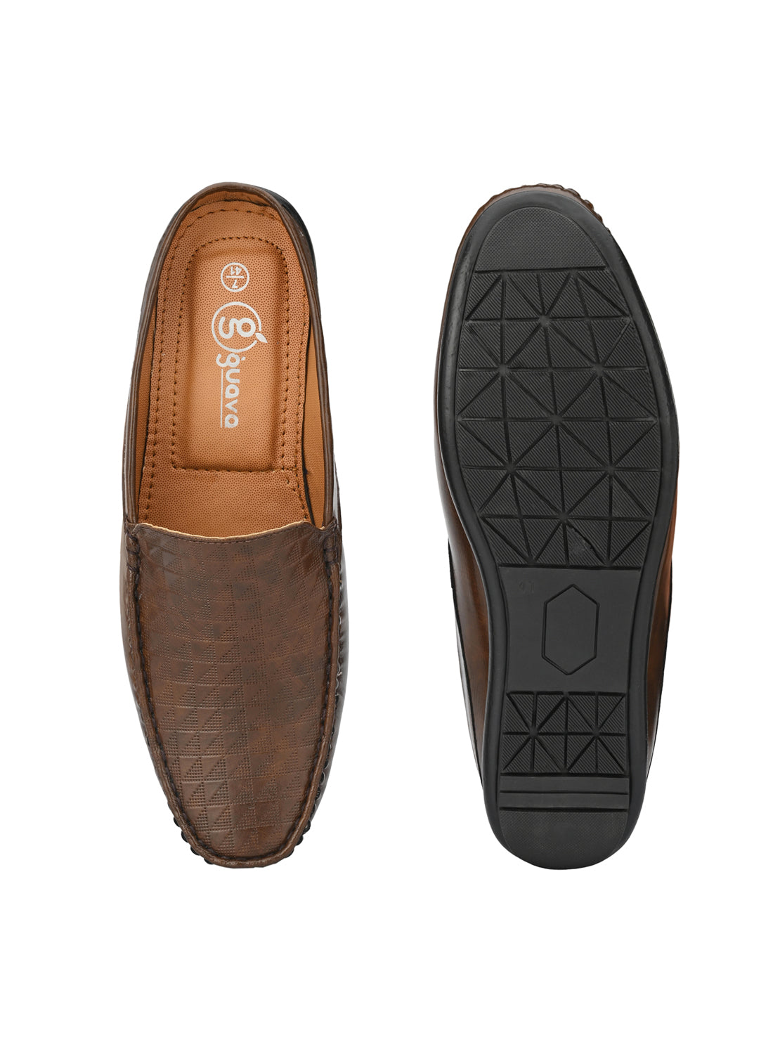 Guava Men's Brown Casual Mule Slip On Loafers (GV15JA730)