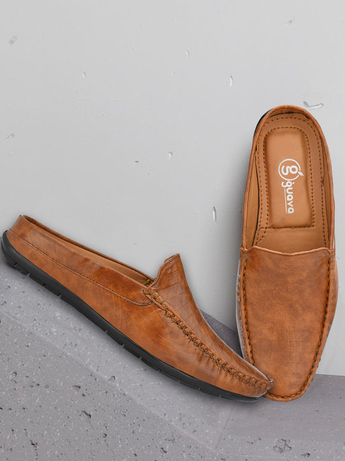 Guava Men's Tan Casual Mule Slip On Loafers (GV15JA731)