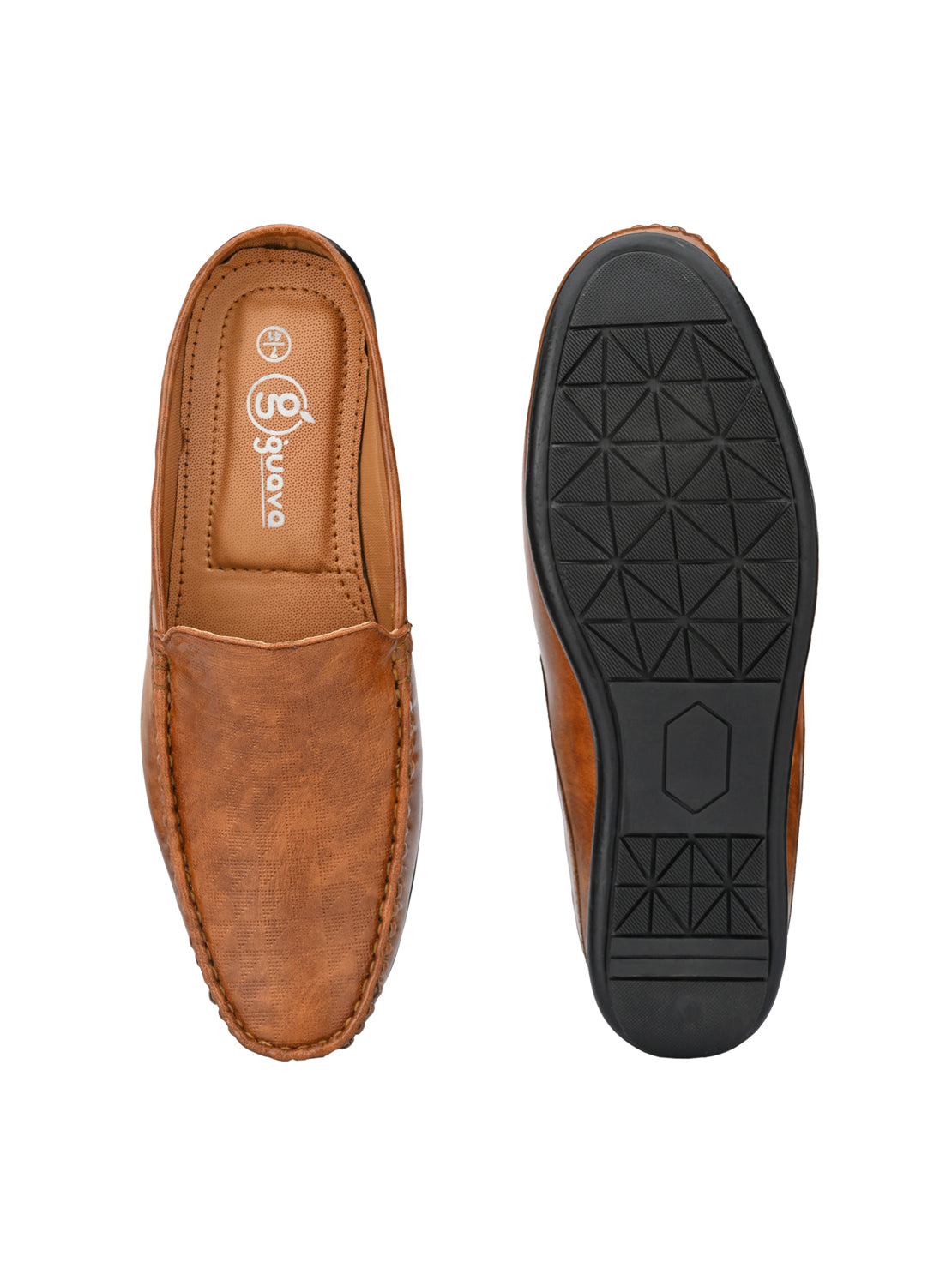 Guava Men's Tan Casual Mule Slip On Loafers (GV15JA731)