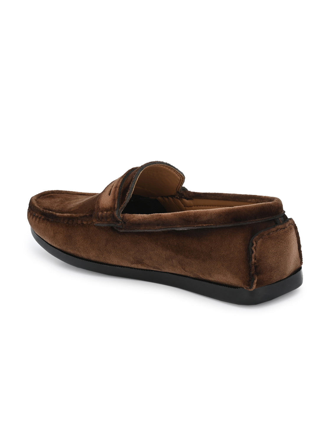 Guava Men's Brown Charming Velvet Slip On Loafers (GV15JA733)