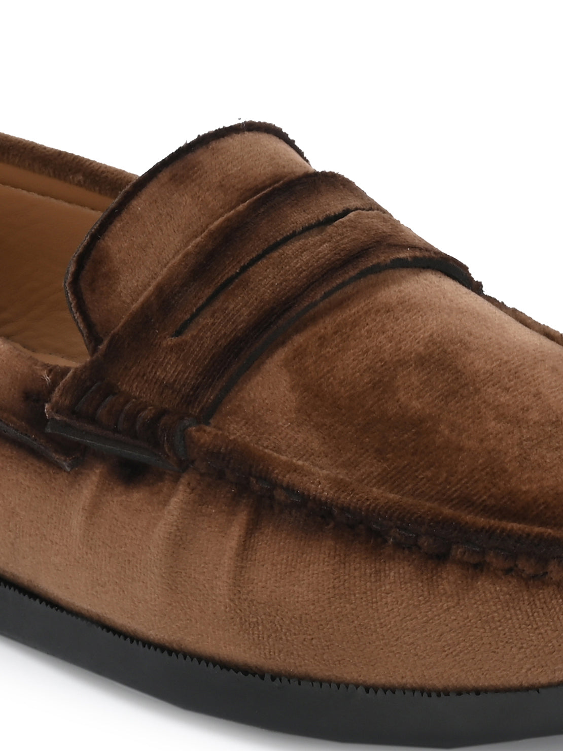 Guava Men's Brown Charming Velvet Slip On Loafers (GV15JA733)