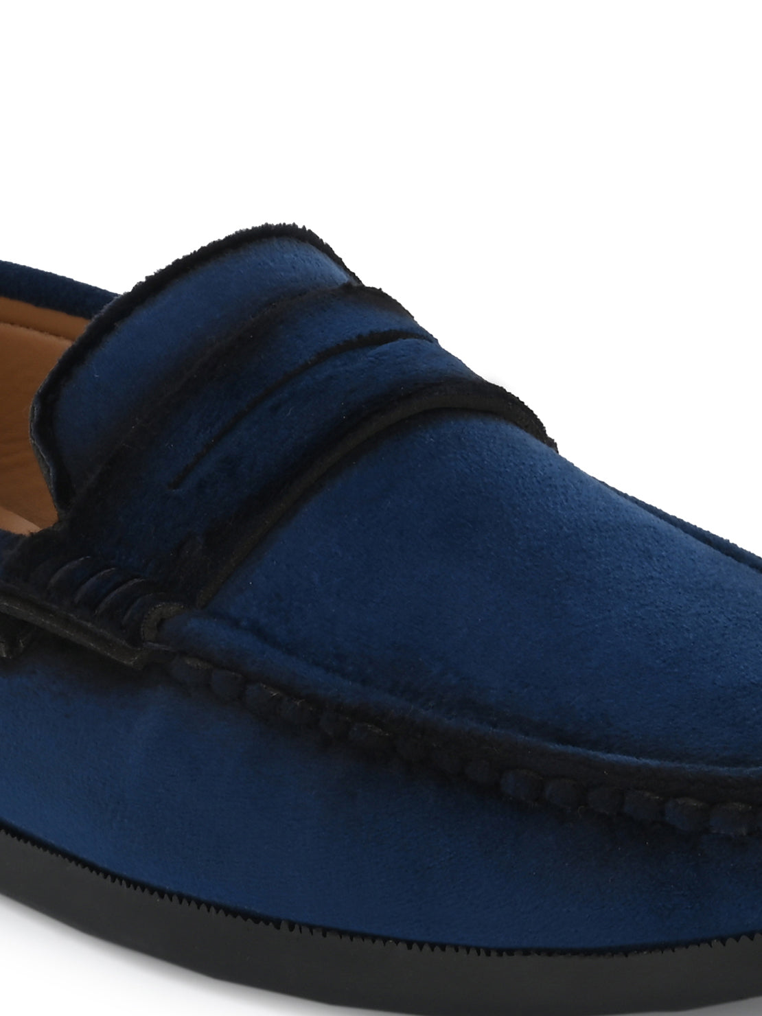 Guava Men's Blue Charming Velvet Slip On Loafers (GV15JA735)