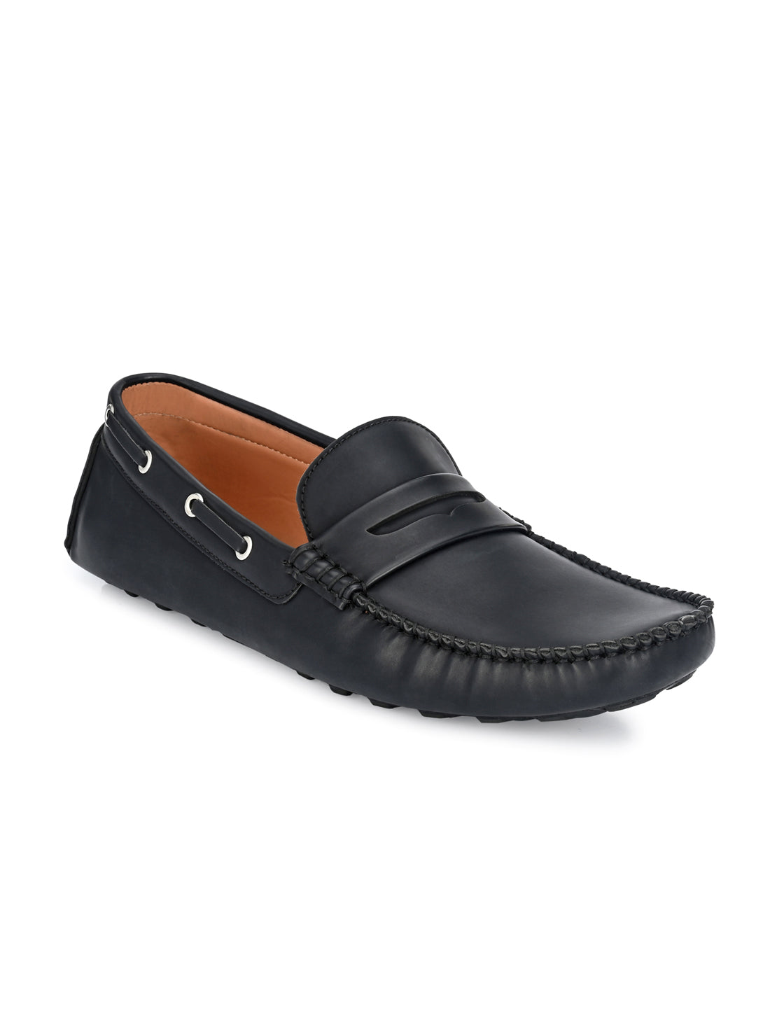 Guava Men's Black Casual Slip On Driving Loafers (GV15JA745)