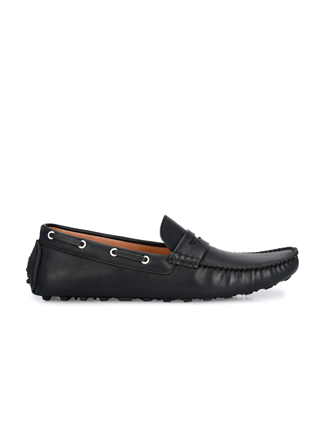 Guava Men's Black Casual Slip On Driving Loafers (GV15JA745)